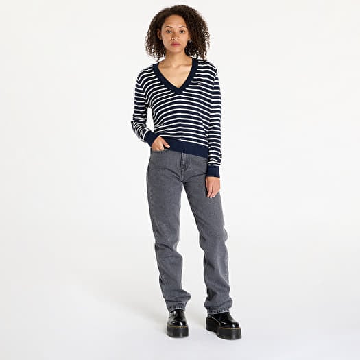 Tommy Jeans Essential Vneck Sweater Blue Footshop