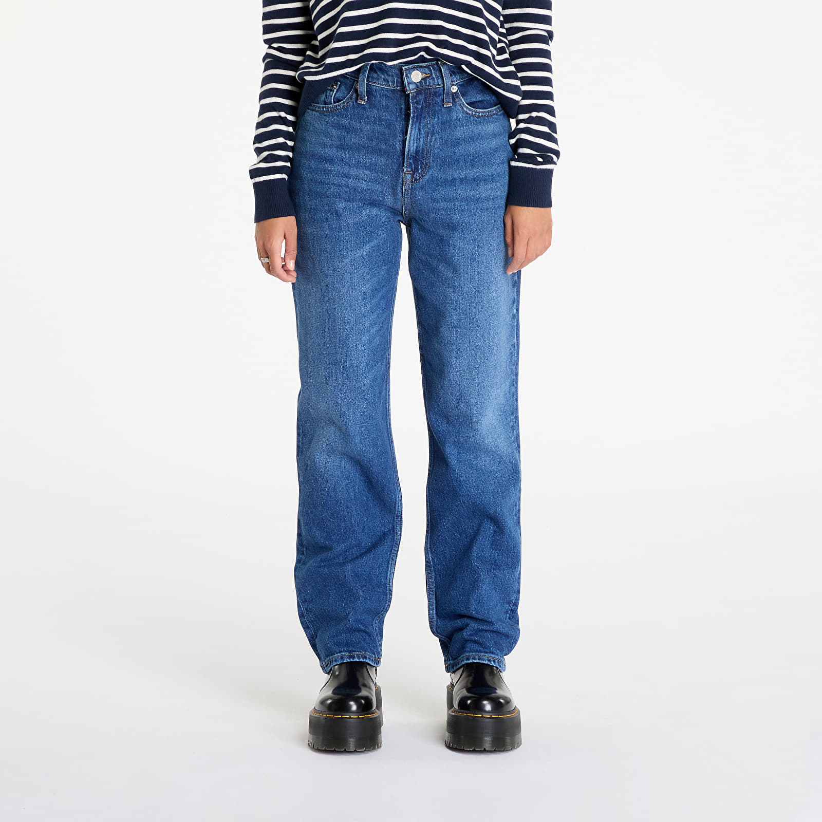 Džíny Tommy Jeans Izzie Hgh Slim Straight Jeans Denim