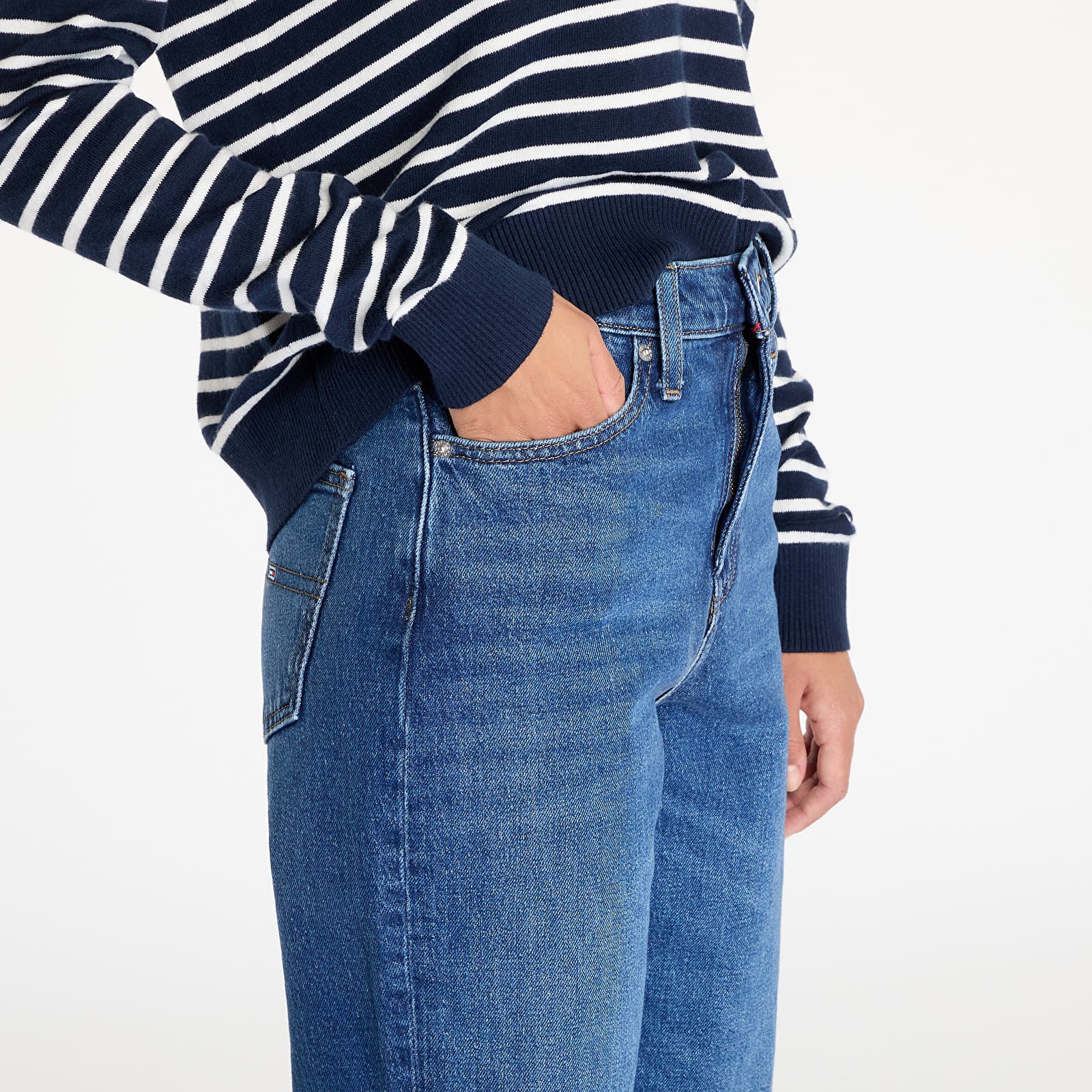 Džíny Tommy Jeans Izzie Hgh Slim Straight Jeans Denim