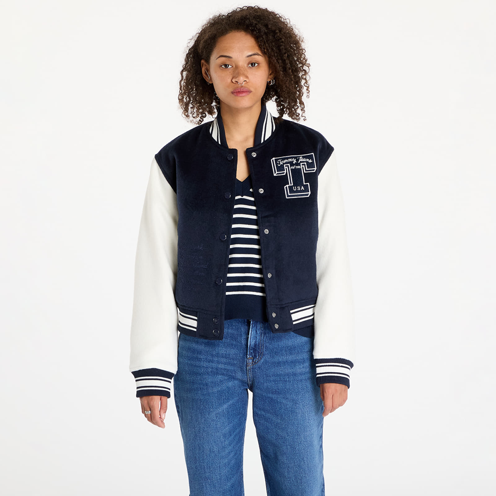 Kurtka Tommy Jeans Letterman Jacket Blue L