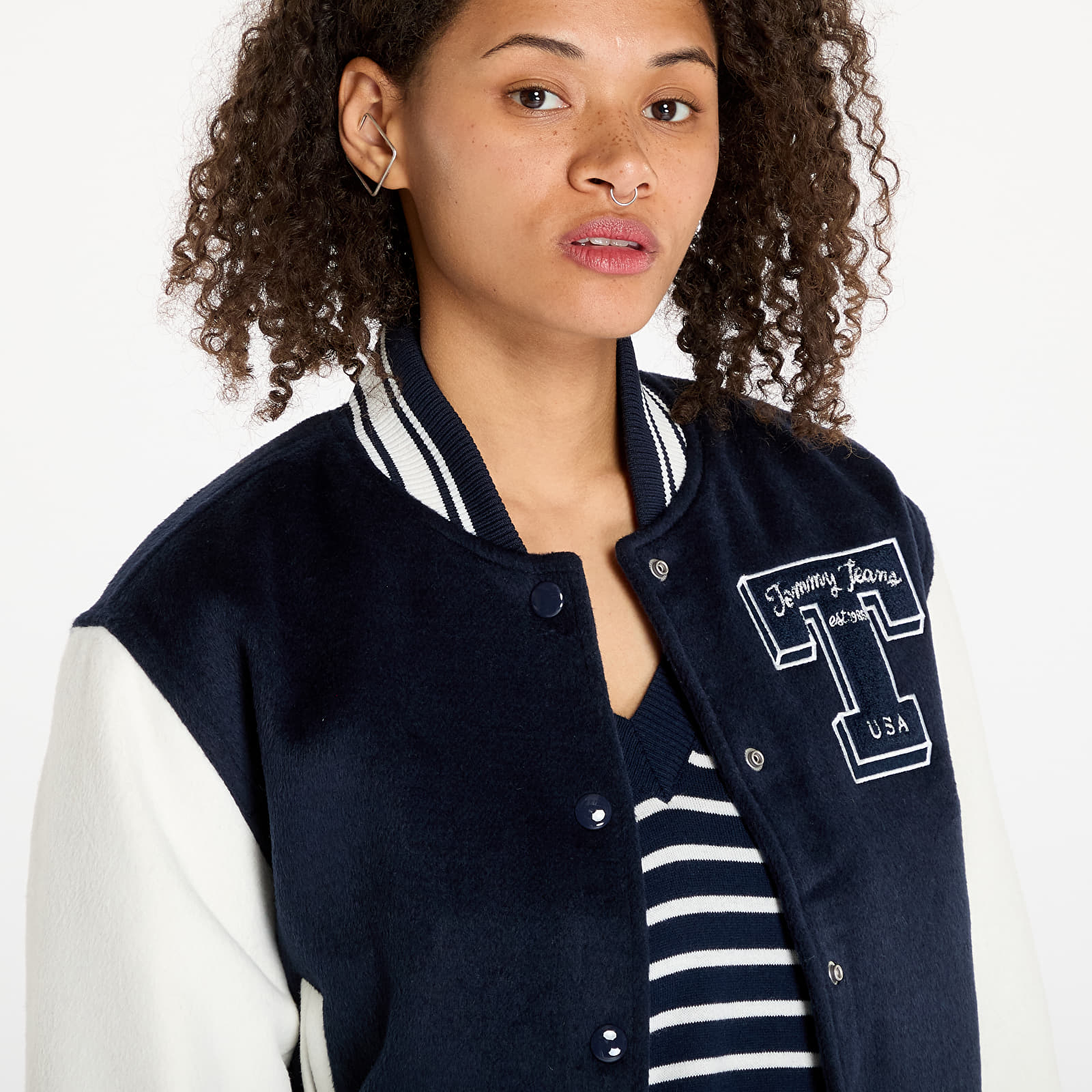 Jacken Tommy Jeans Letterman Jacket Blue