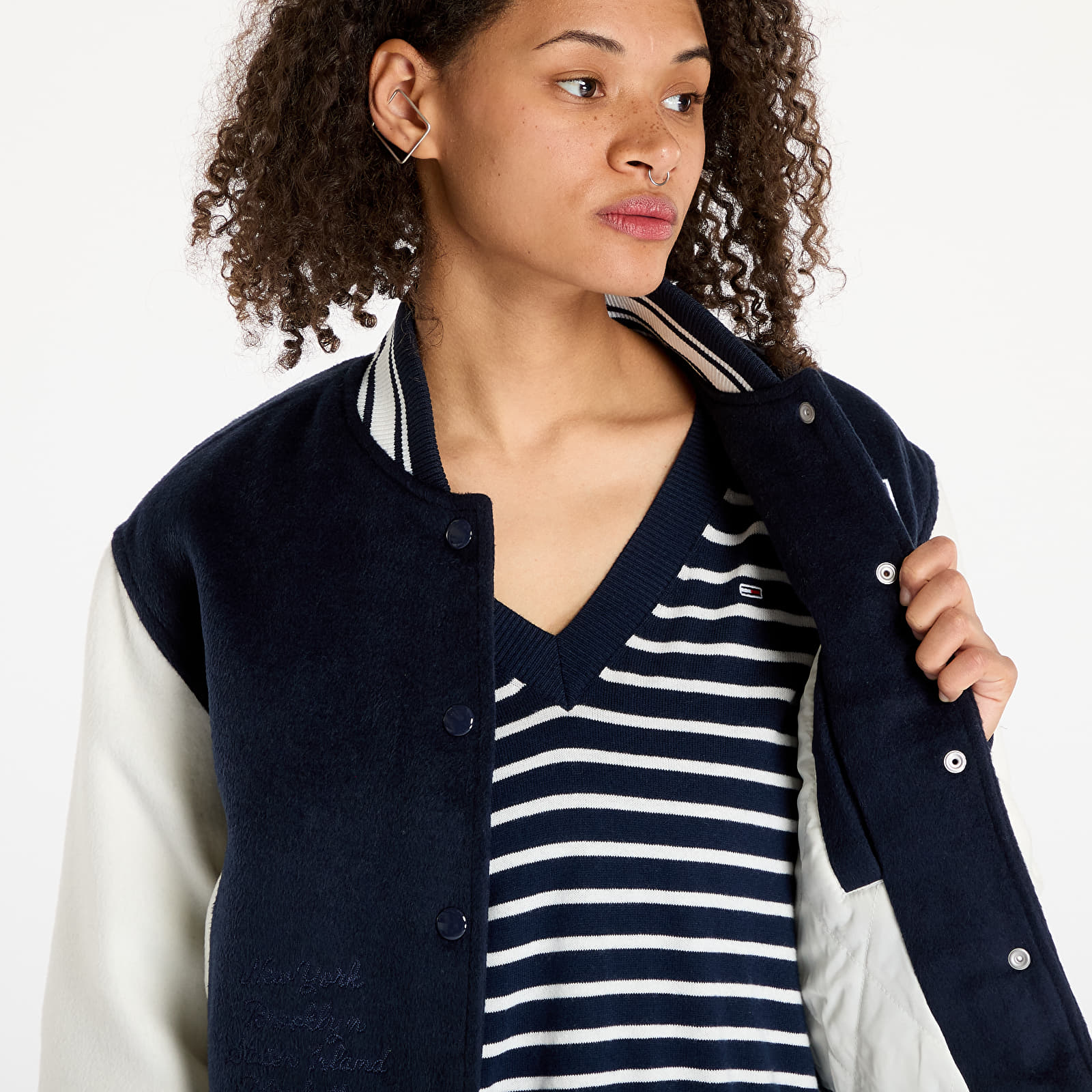 Jacken Tommy Jeans Letterman Jacket Blue