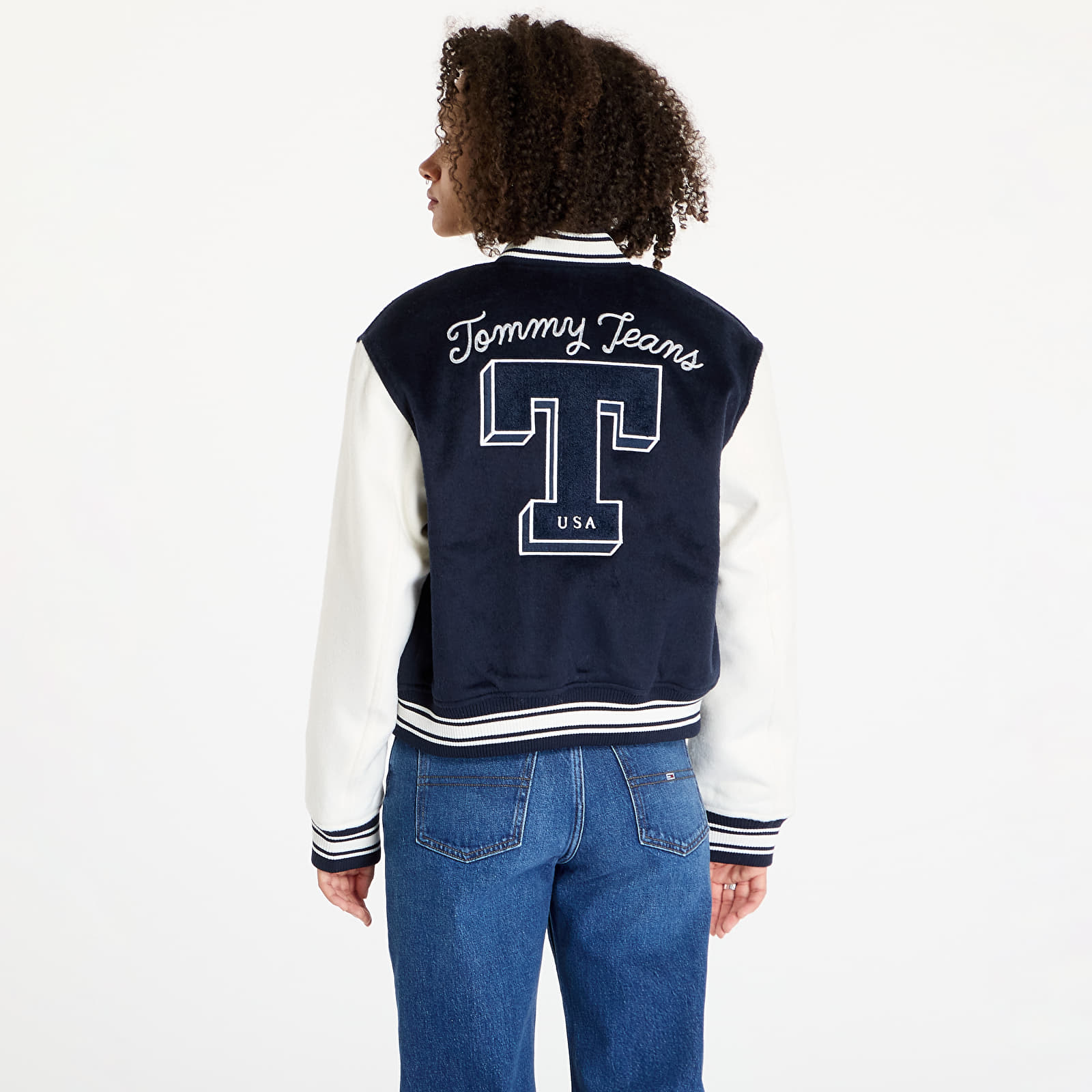 Jacken Tommy Jeans Letterman Jacket Blue