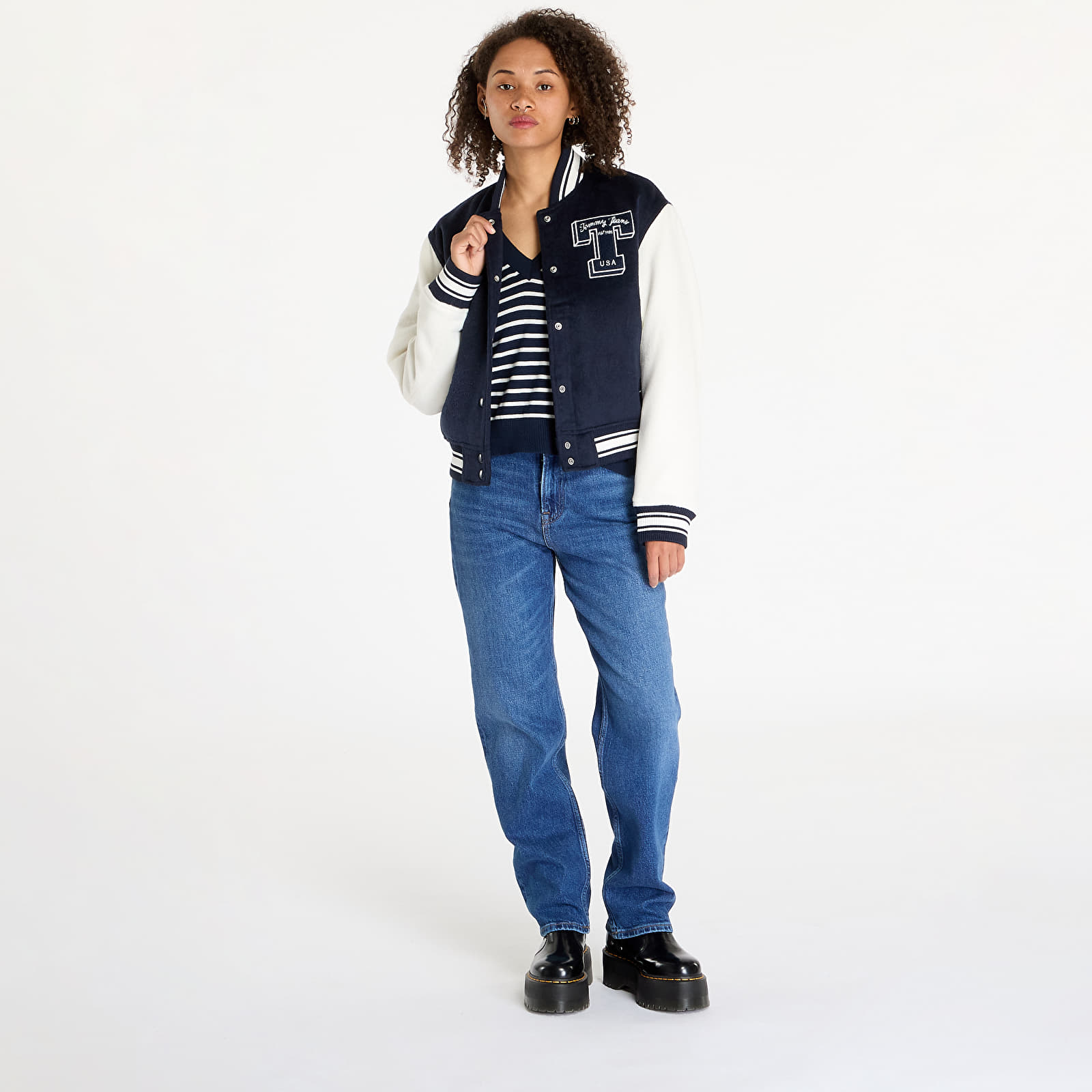 Jacken Tommy Jeans Letterman Jacket Blue
