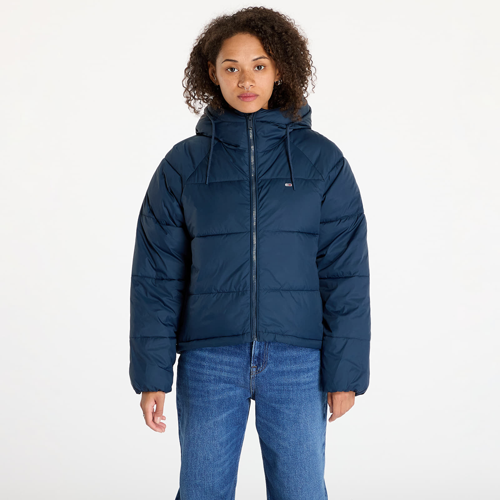 Női kabátok Tommy Jeans Vail Puffer Jacket Blue