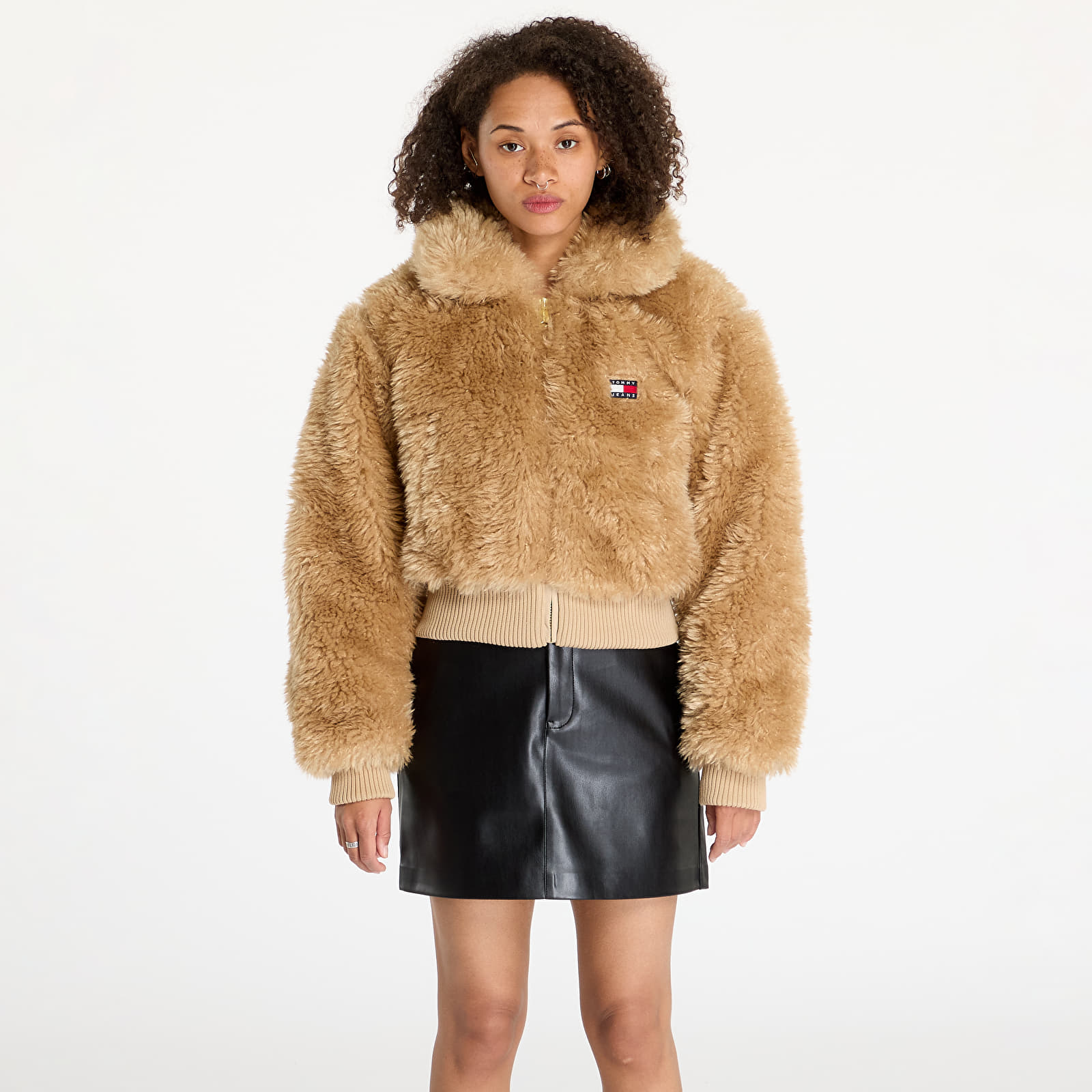 Jakker til kvinder Tommy Jeans Faux Shearling Jacket Beige