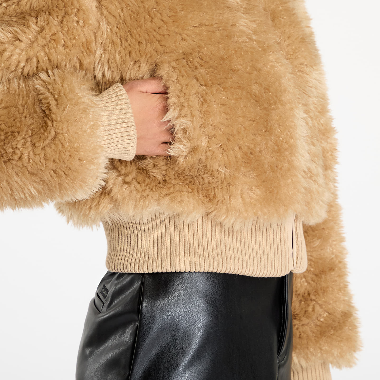 Jakker til kvinder Tommy Jeans Faux Shearling Jacket Beige
