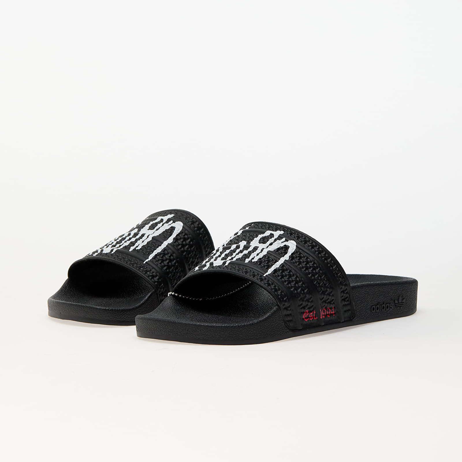 Vyriška avalynė adidas x Korn Adilette Core Black/ Ftw White/ Better Scarlet