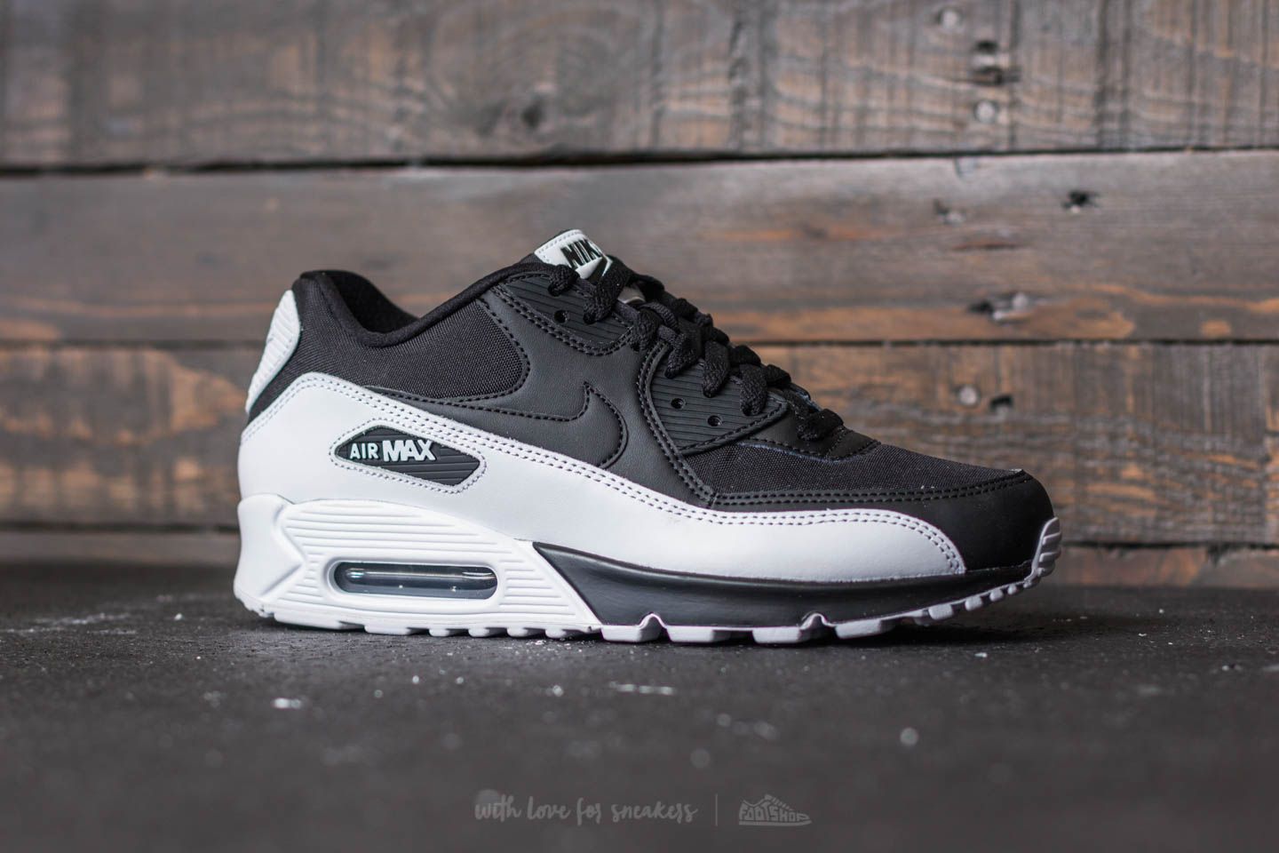 Men s shoes Nike Air Max 90 Essential Black Black White Footshop