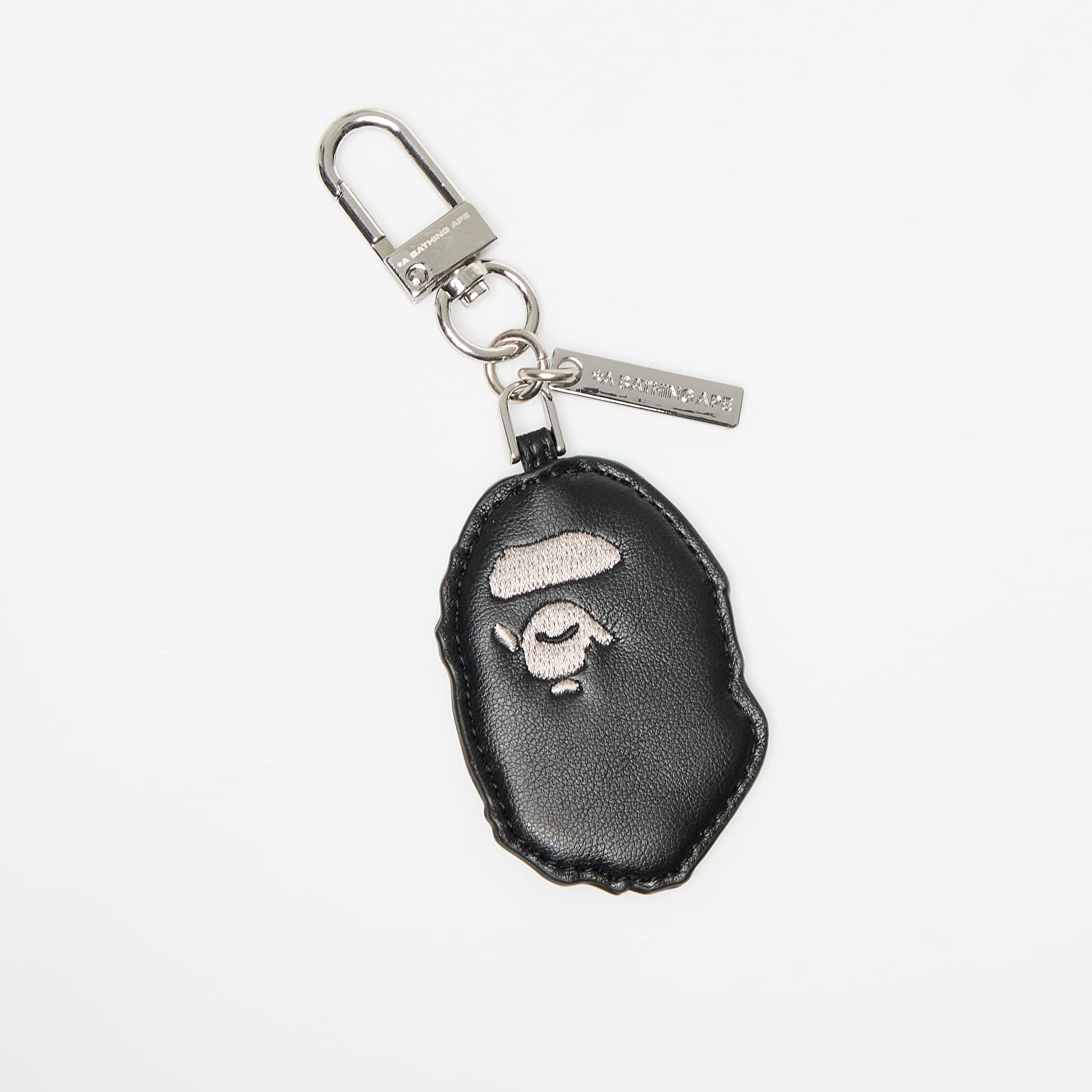 Keychains A BATHING APE Ape Head Pu Leather Keychain M Black