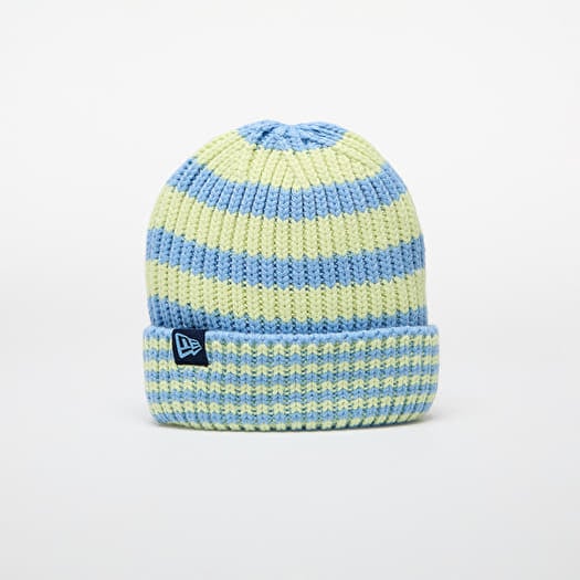 New Era Knit Medium Stripe Beanie Pastel Blue