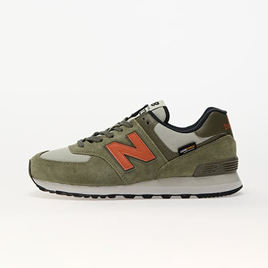 Olive green new balance 574 deals