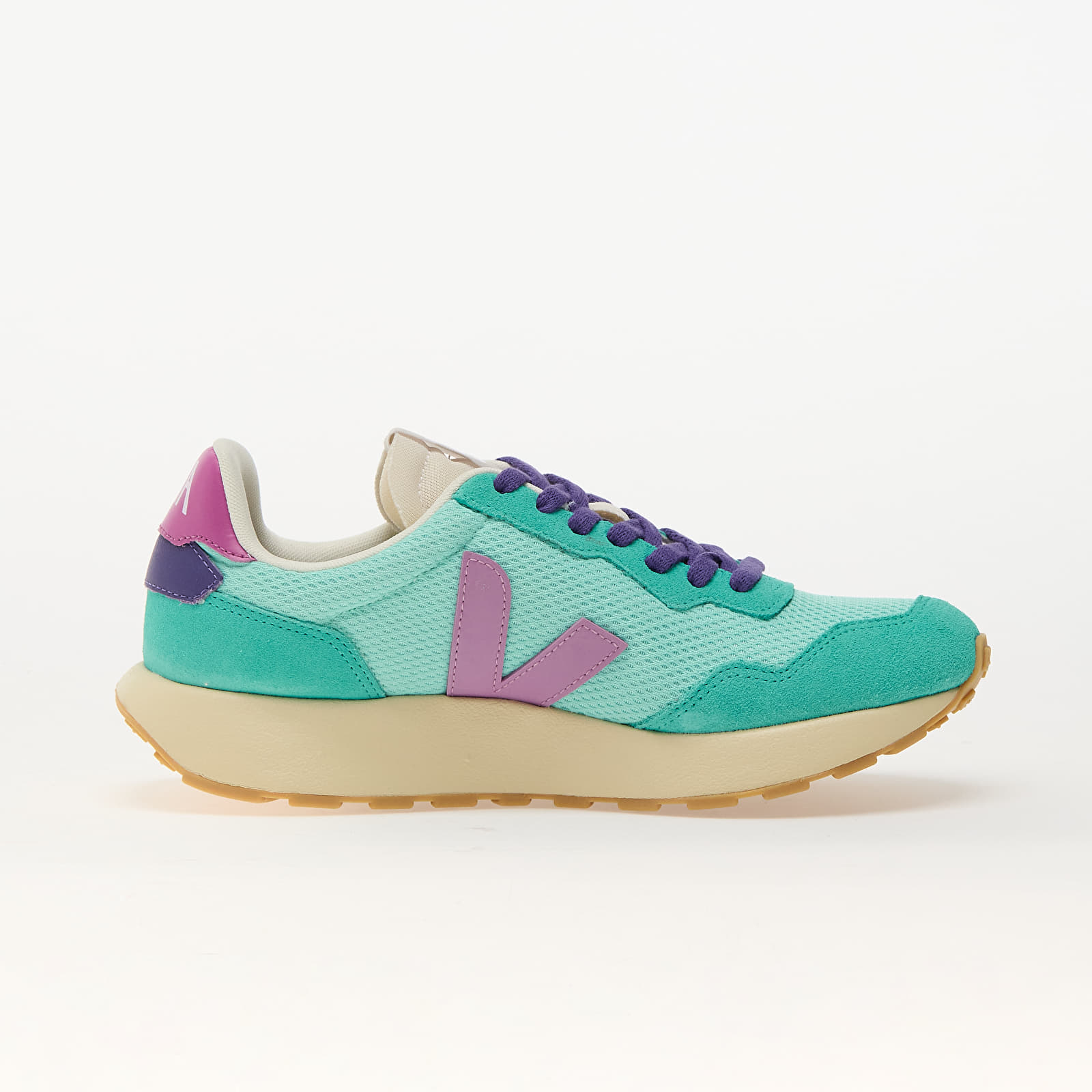 Sapatos de mulher Veja W Paulistana Turquoise_Mulberry