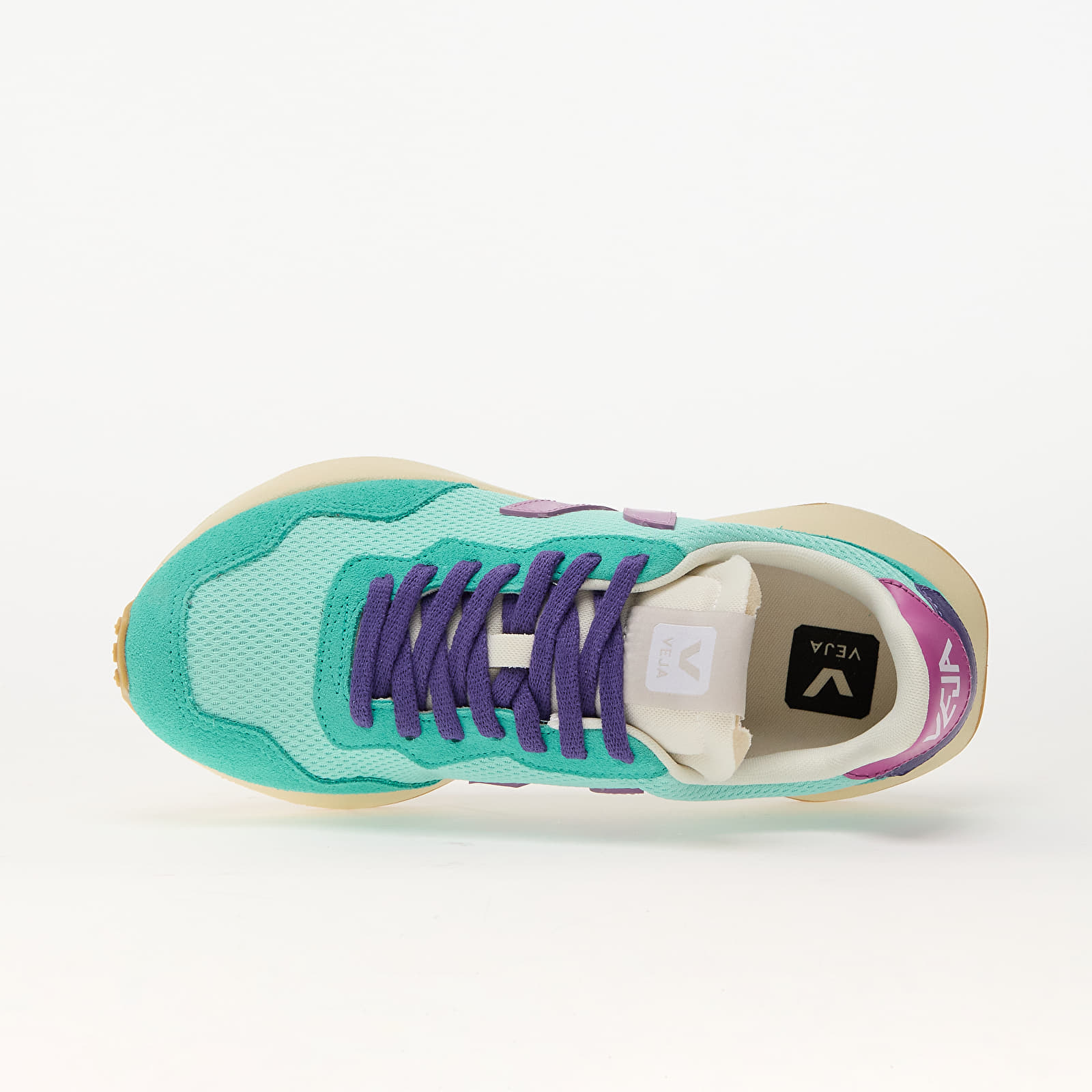 Sapatos de mulher Veja W Paulistana Turquoise_Mulberry