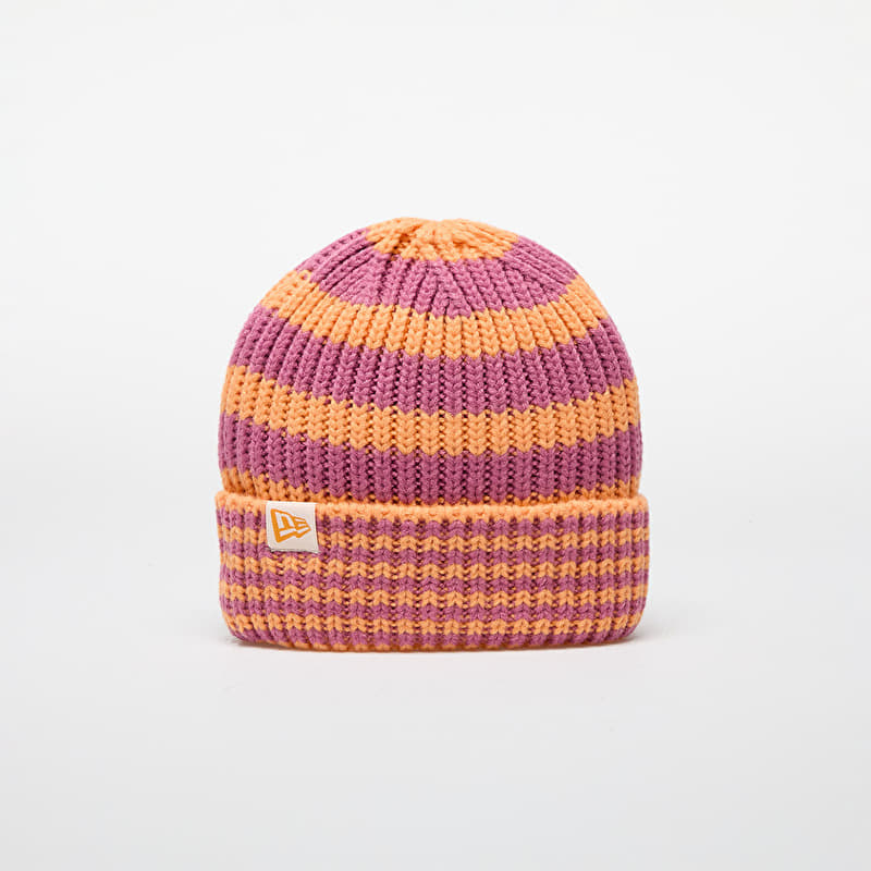 Șapcă New Era Knit Medium Stripe Beanie Orange Glaze