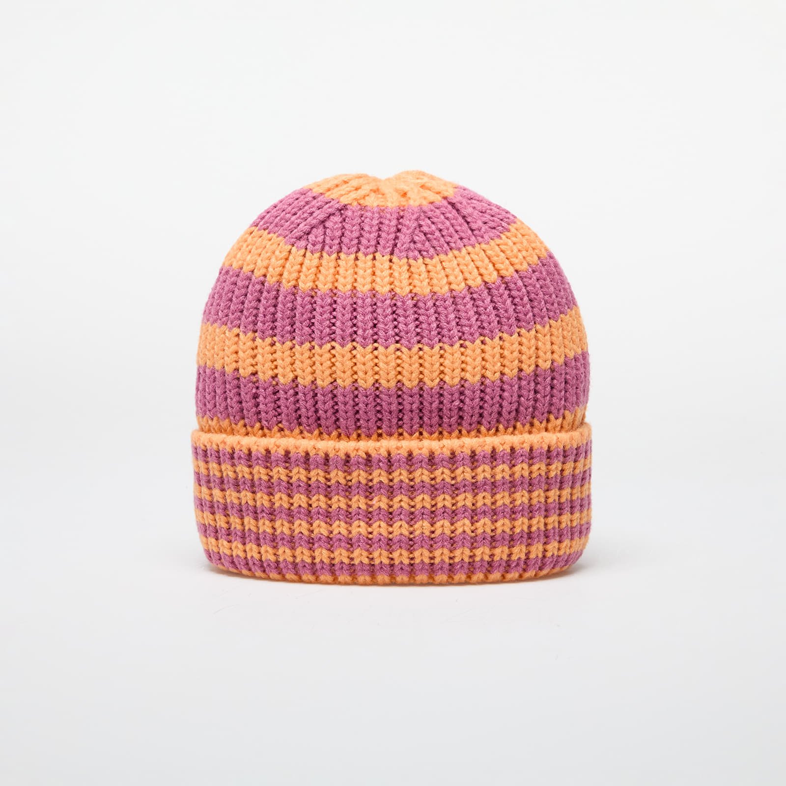 Fesuri New Era Knit Medium Stripe Beanie Orange Glaze