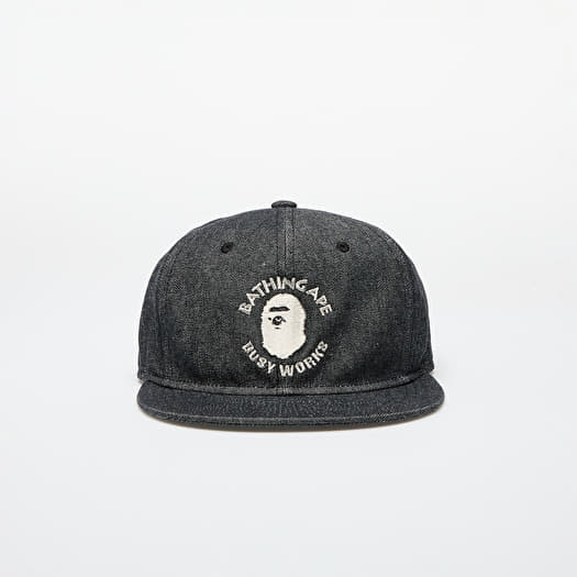 A BATHING APE Busy Work Denim Cap M Black