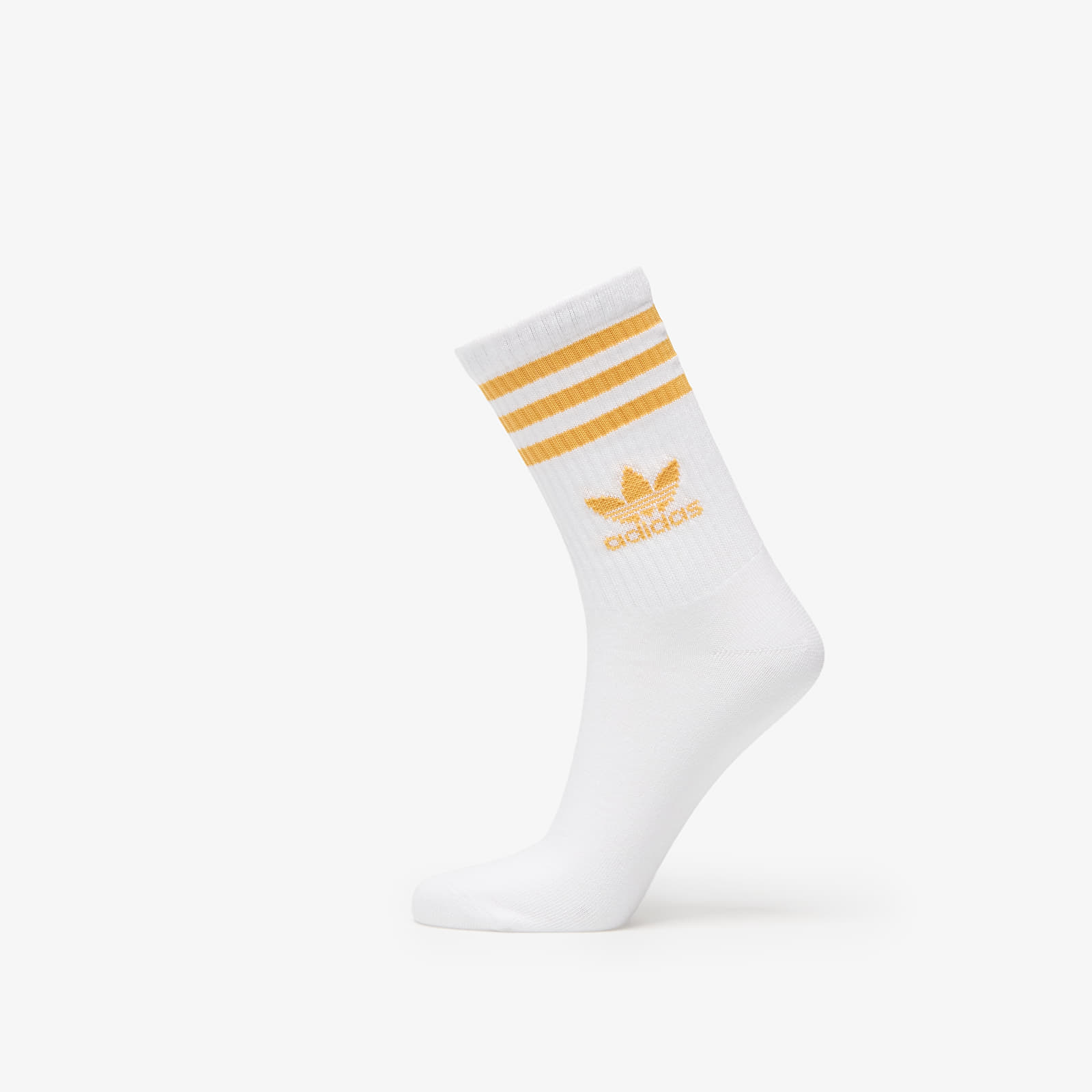 Skarpety męskie adidas Crew Sock 3-Pack White/ Olive Strata/ Preloved Yellow