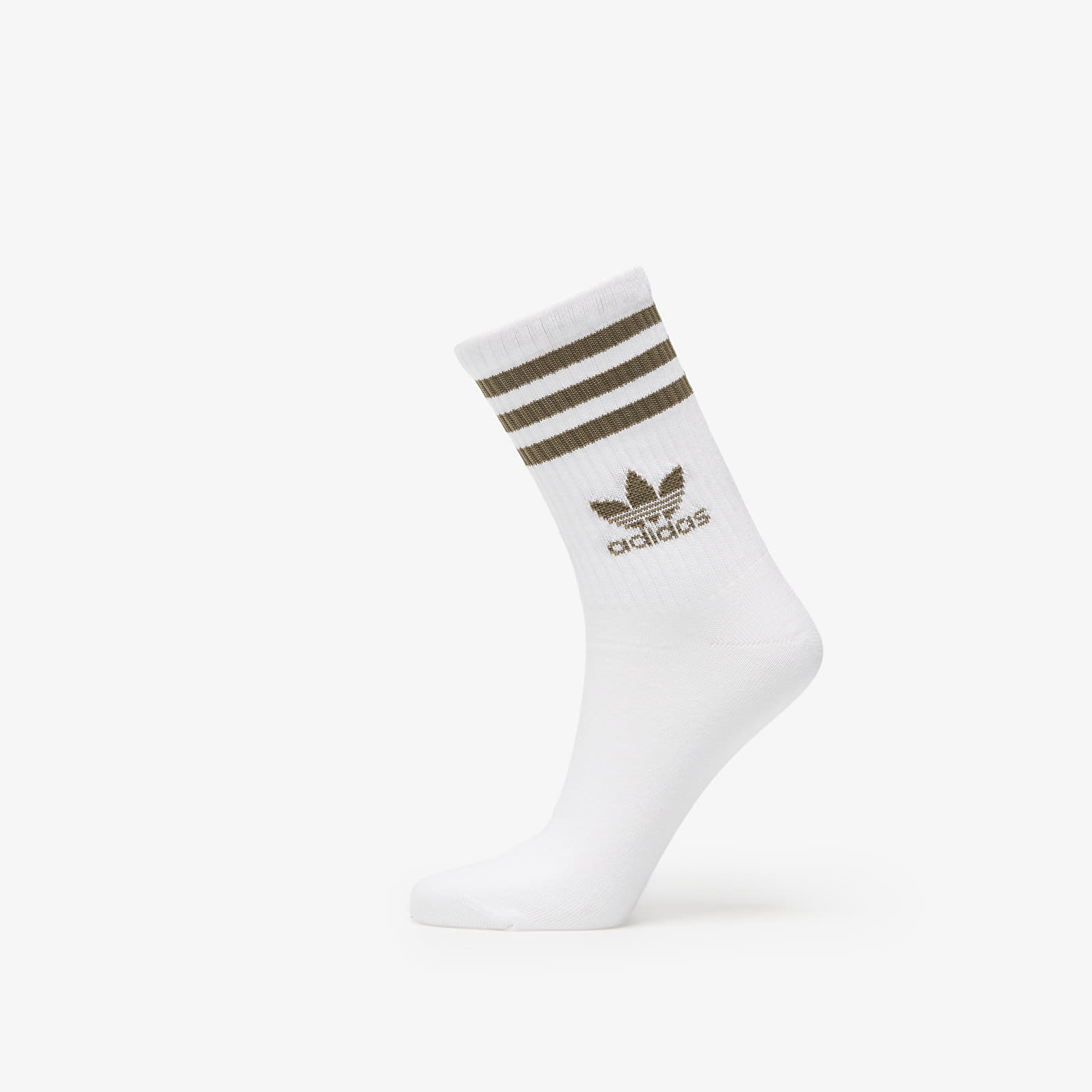Skarpety męskie adidas Crew Sock 3-Pack White/ Olive Strata/ Preloved Yellow