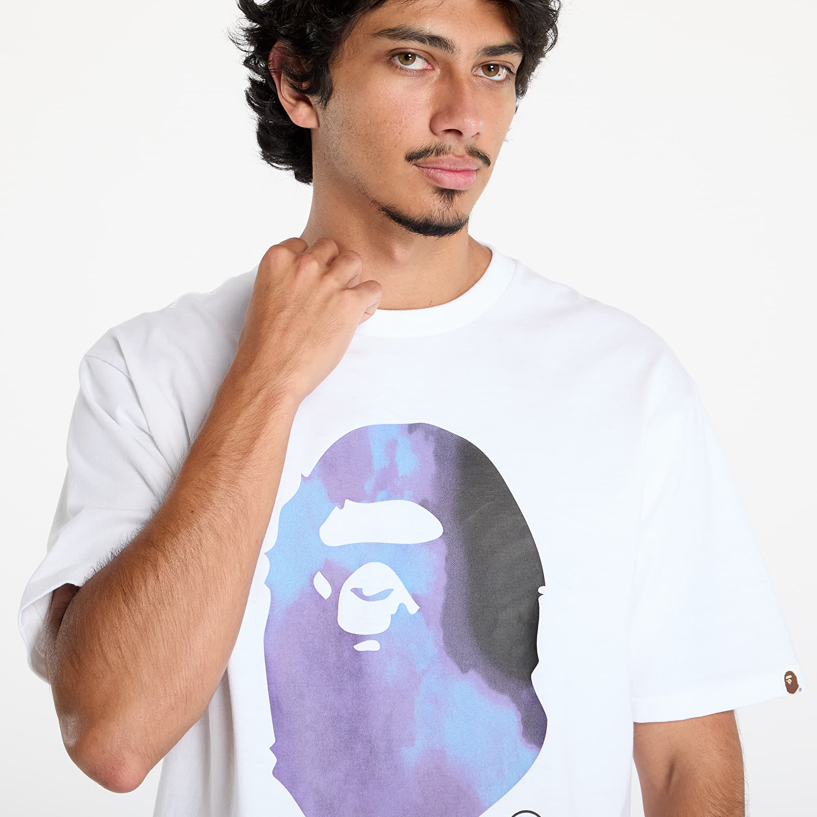 Pánská trička A BATHING APE Tie Dye By Bathing Ape Tee White/ Black