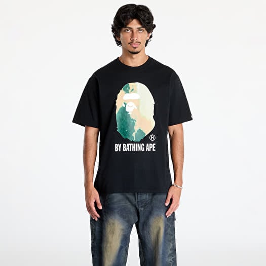 Tričko A BATHING APE Tie Dye By Bathing Ape Tee Black x Beige