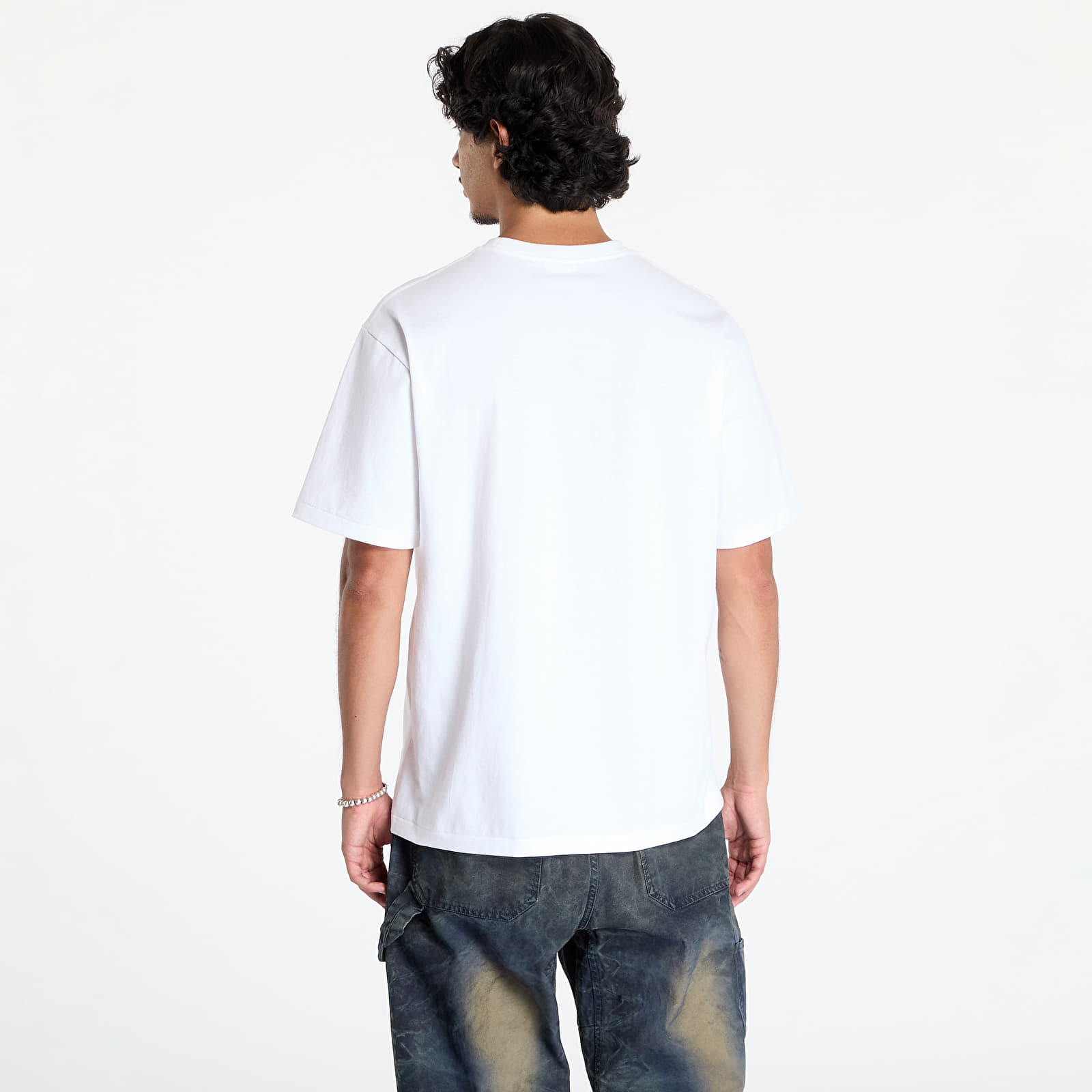Magliette da uomo A BATHING APE Tie Dye Bape Logo Tee White/ Black