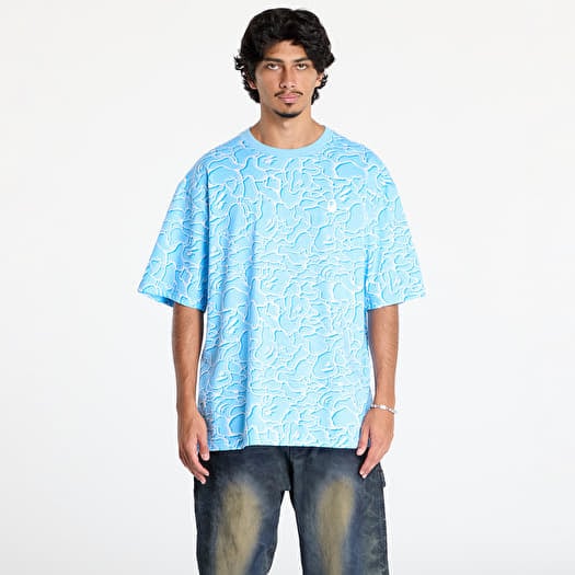 A BATHING APE Abc Sea Surface Camo Relaxed Fit Tee Blue