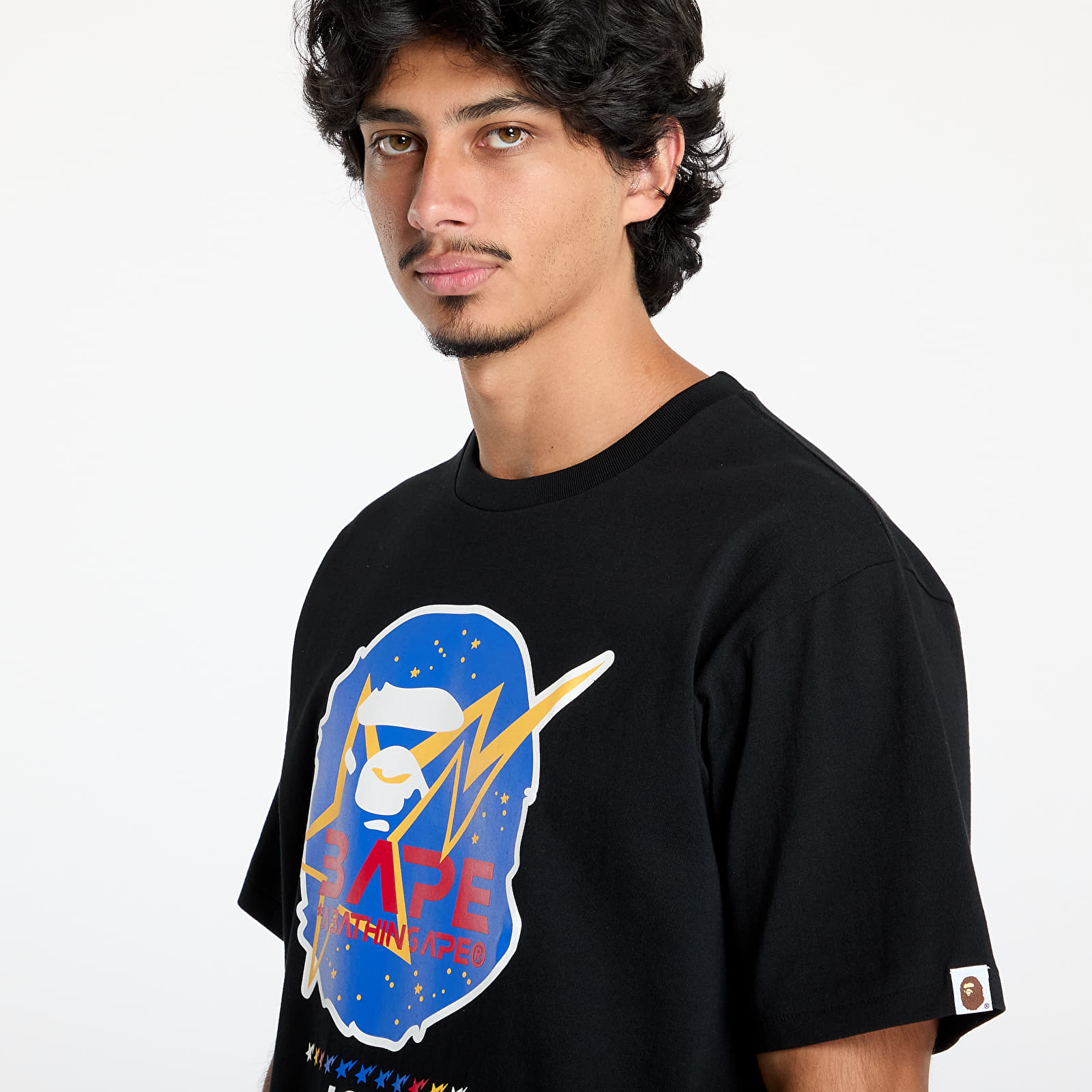 Männer T-Shirts A BATHING APE Space Ape Head Tee Black