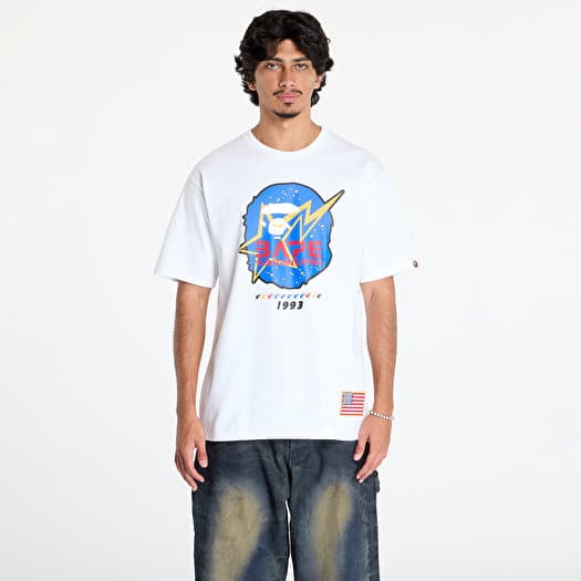 A BATHING APE Space Ape Head Tee White