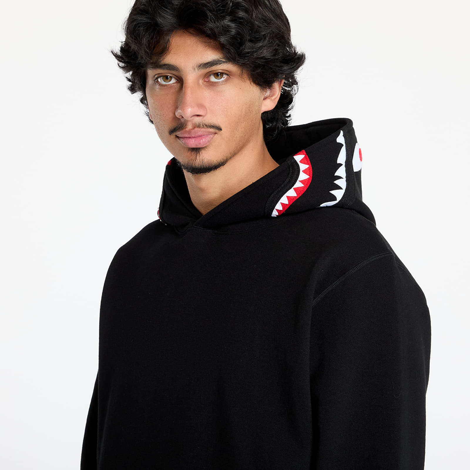 Pánské mikiny A BATHING APE Shark Pullover Hoodie Black