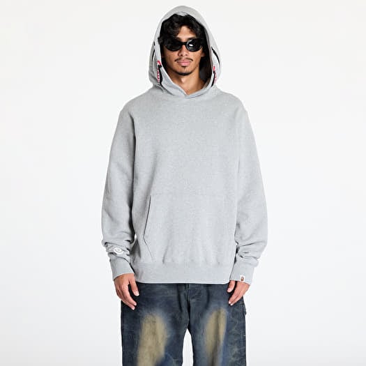 A BATHING APE Shark Pullover Hoodie Gray
