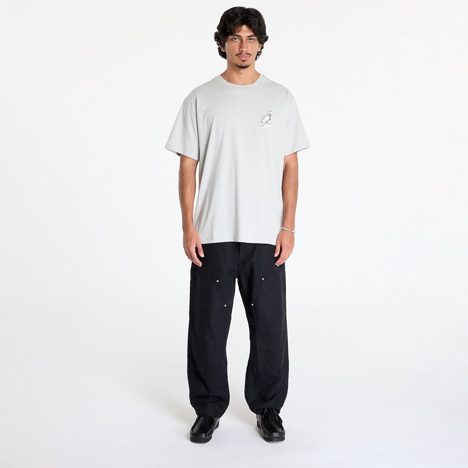 Férfi pólok RIPNDIP Man I Love Felines Tee Grey