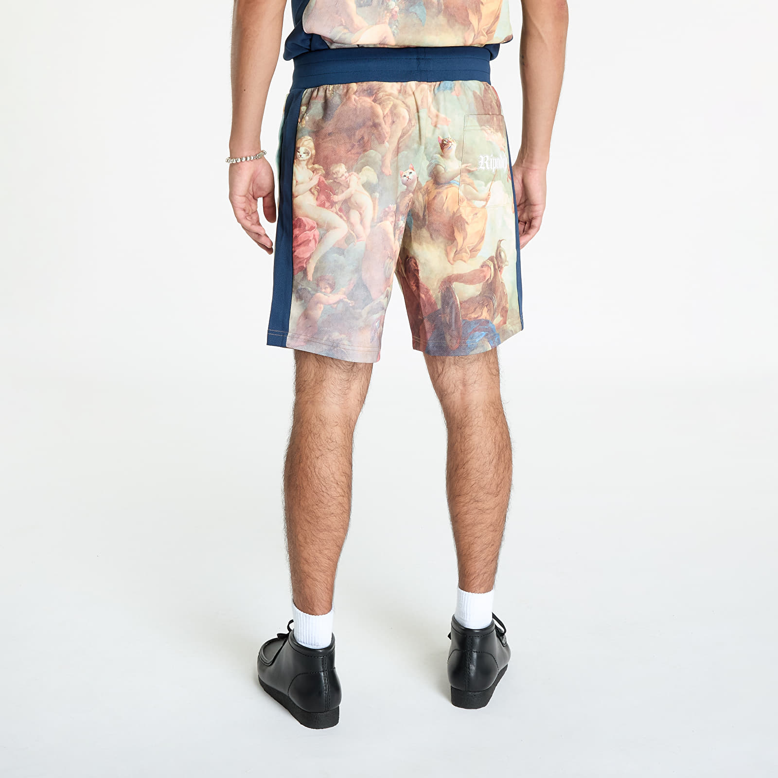 Shorts for menn RIPNDIP Heavens Waiting Soccer Shorts Navy/ Multicolor