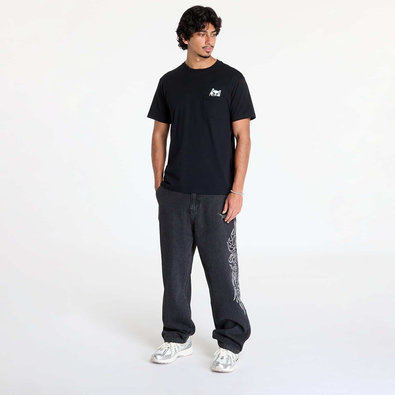 Men's T-shirts RIPNDIP Lord Skelly Pocket Tee Black