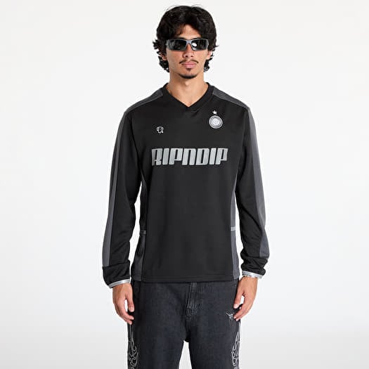 Jersey RIPNDIP Fc Long Sleeve Soccer Jersey Black/ Light Blue