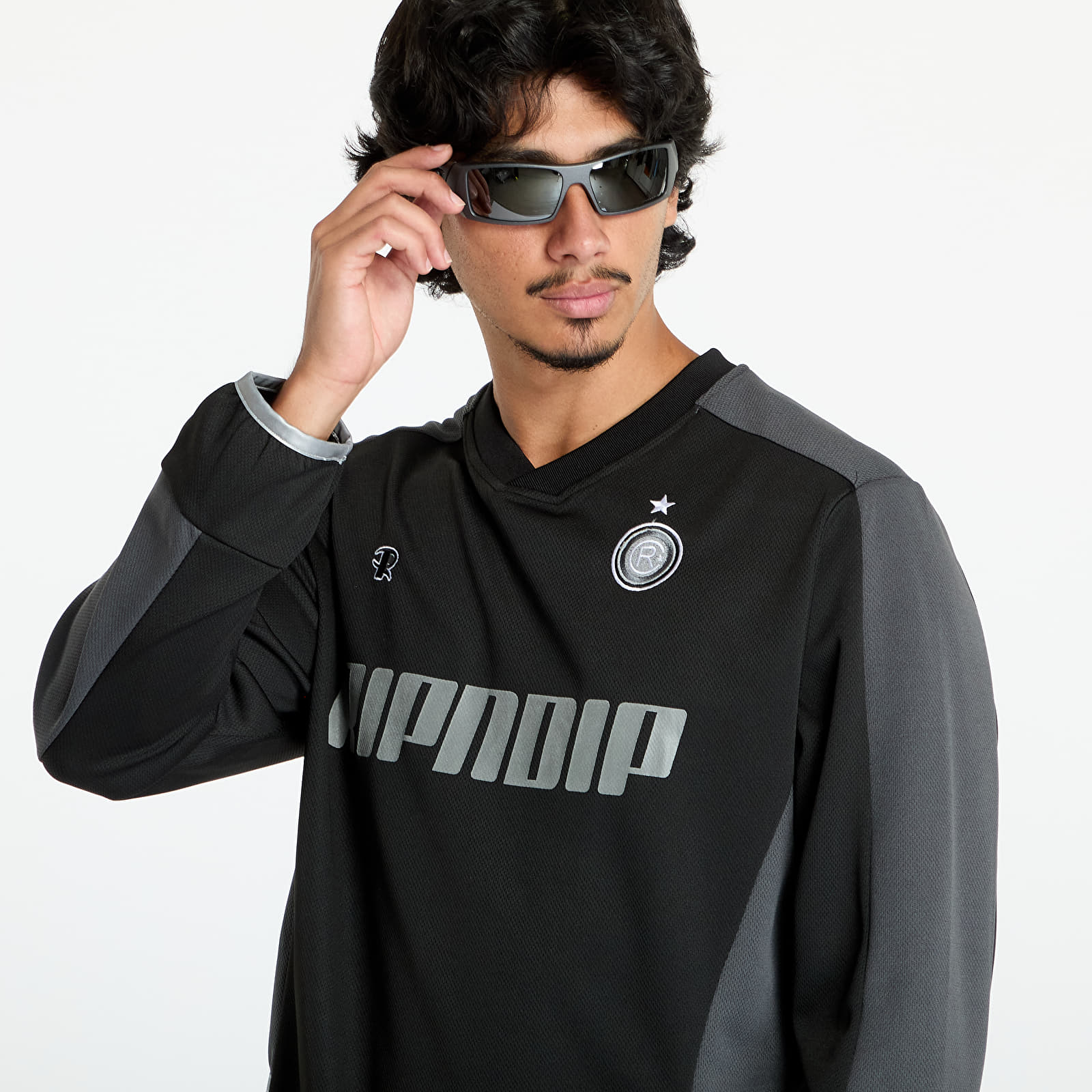 Jerseuri RIPNDIP Fc Long Sleeve Soccer Jersey Black/ Light Blue