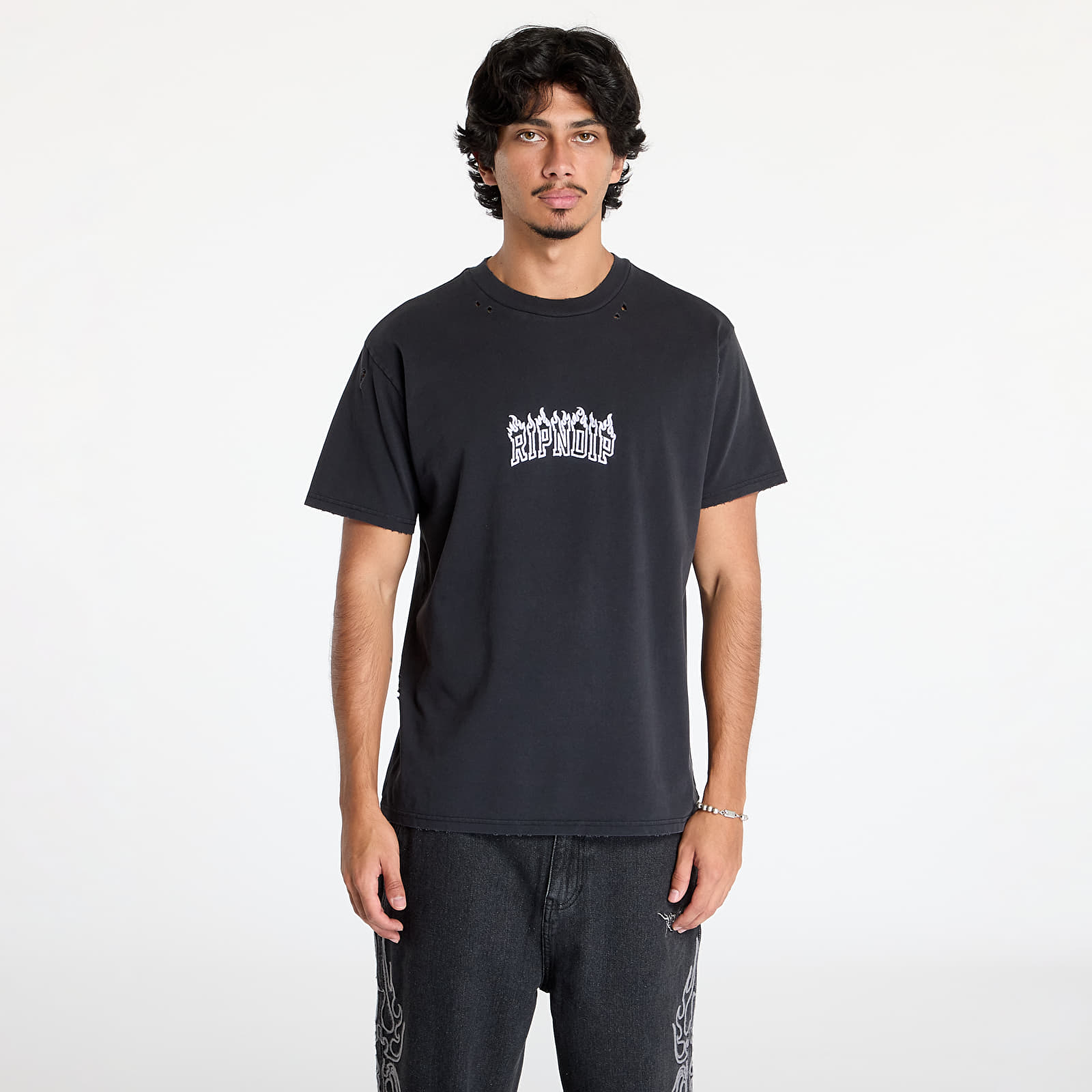 Férfi pólok RIPNDIP Fire Spirit Tee Black