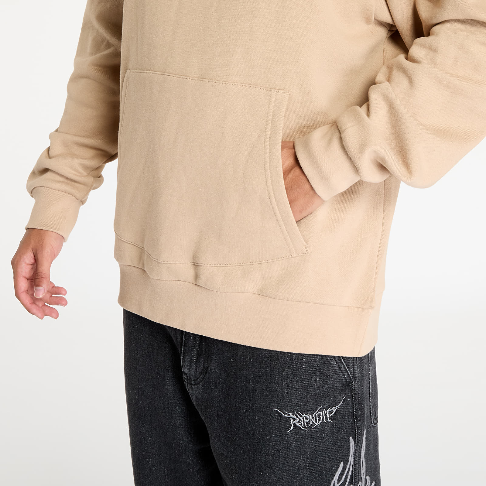 Men's hoodies RIPNDIP Man I Love Felines Hoodie Sandstone