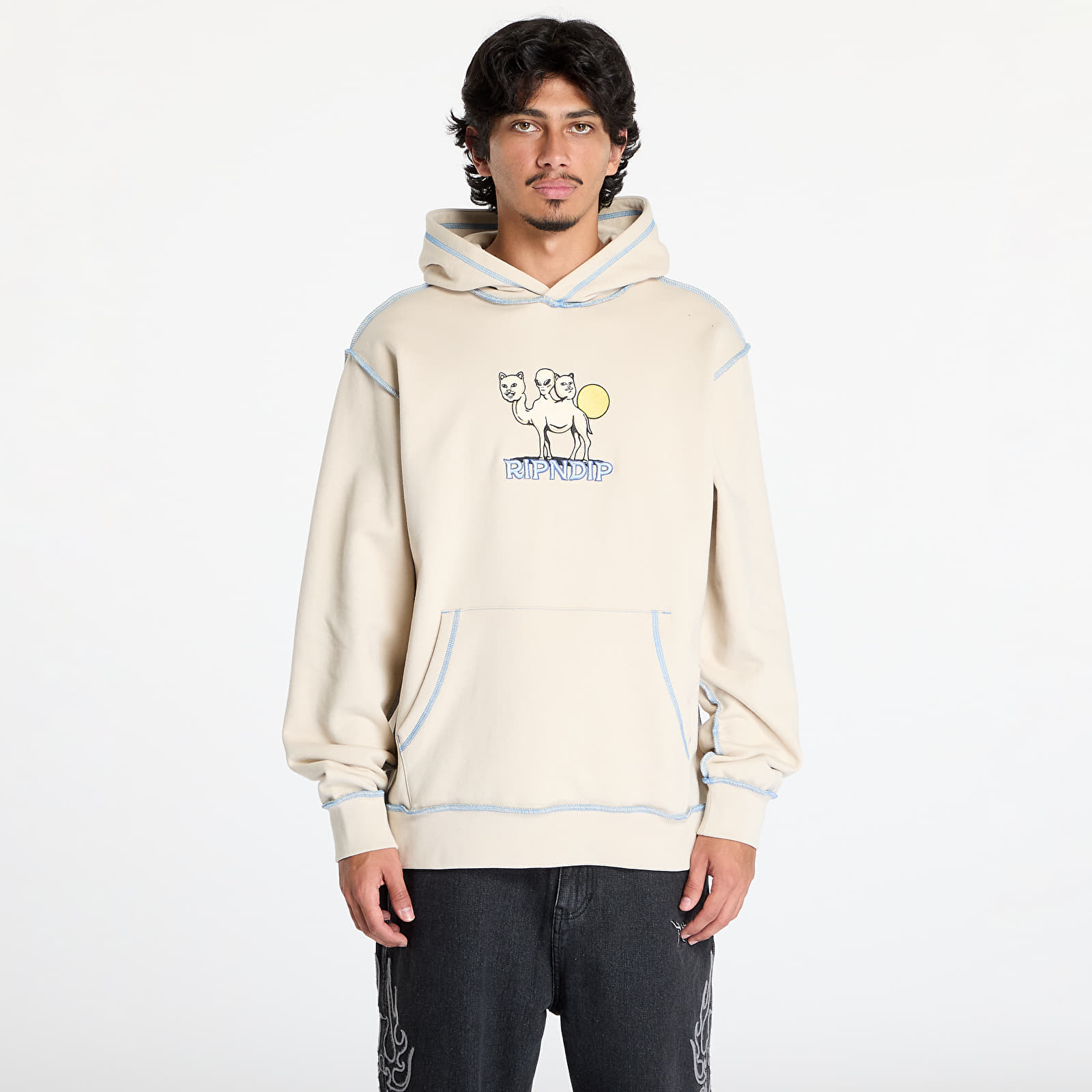 Ανδρικά φούτερ  RIPNDIP Barnum Hoodie Bone