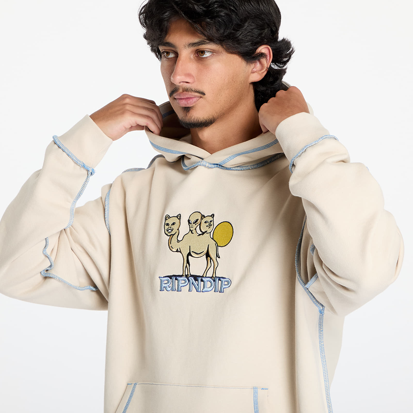 Men's hoodies RIPNDIP Barnum Hoodie Bone