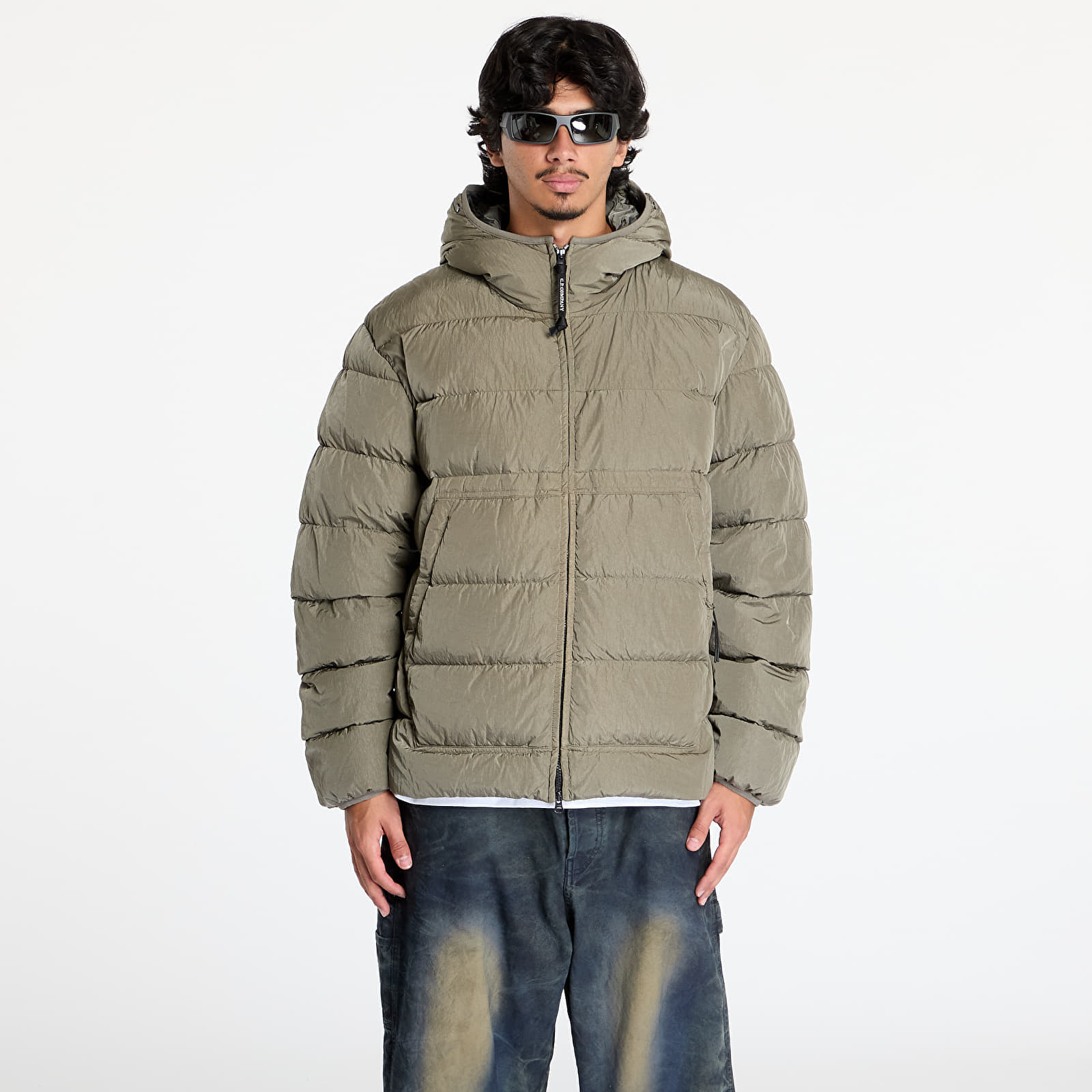 Jacke C.P. Company Chrome-R Goggle Down Jacket Black/ Walnut L