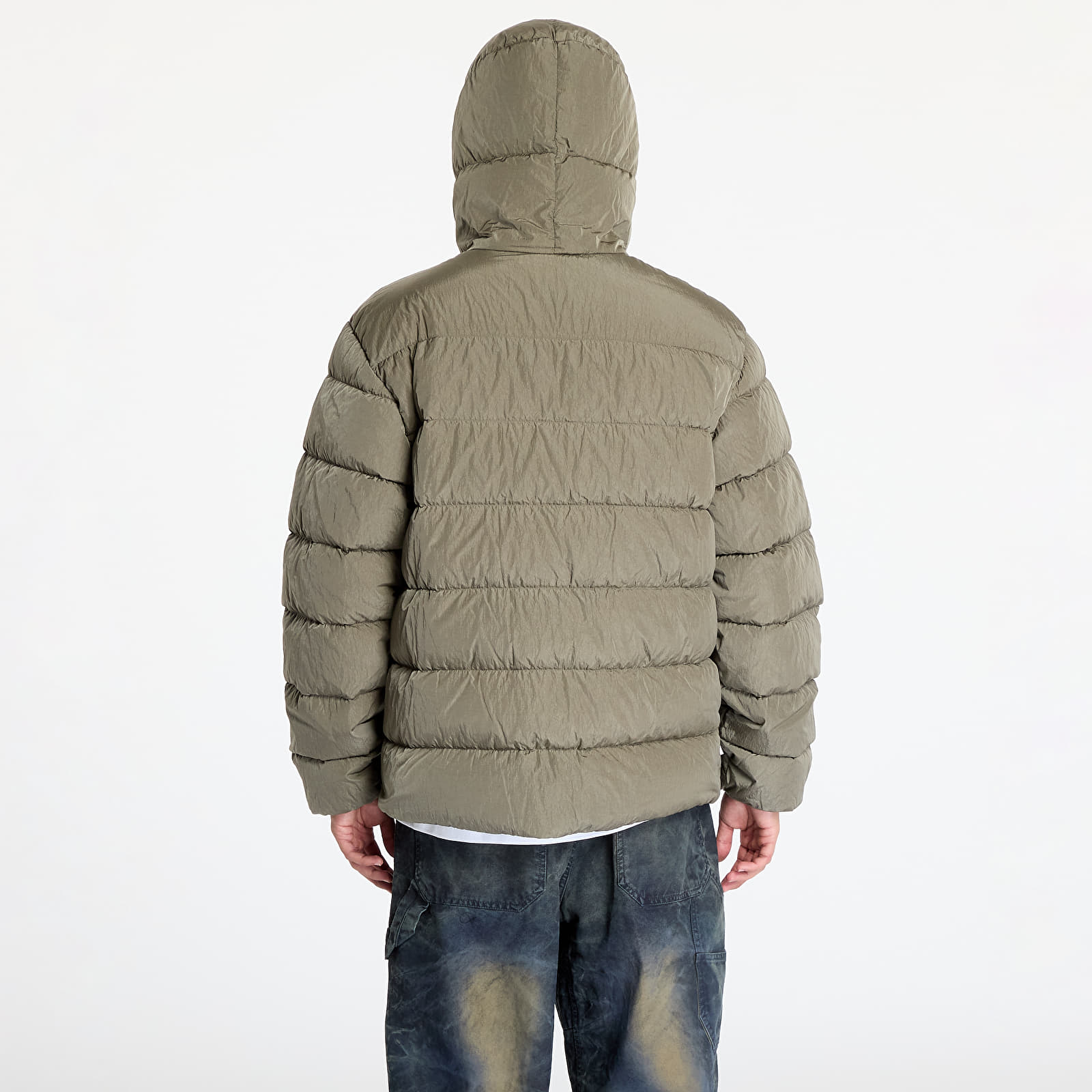 Férfi kabátok C.P. Company Chrome-R Goggle Down Jacket Black/ Walnut