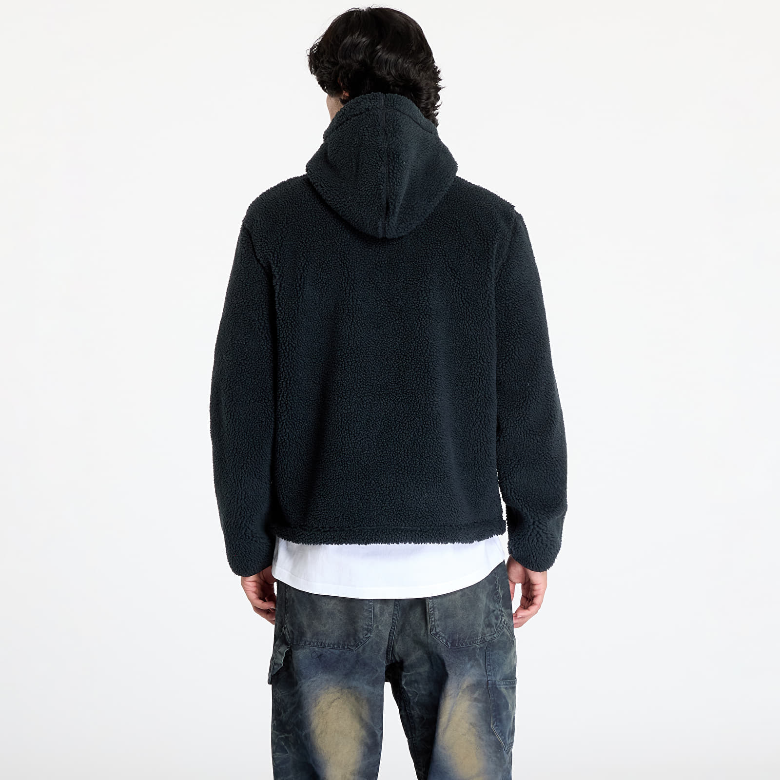 Férfi kapucnis pulcsik Napapijri T-Burgee Curly Hoodie Black