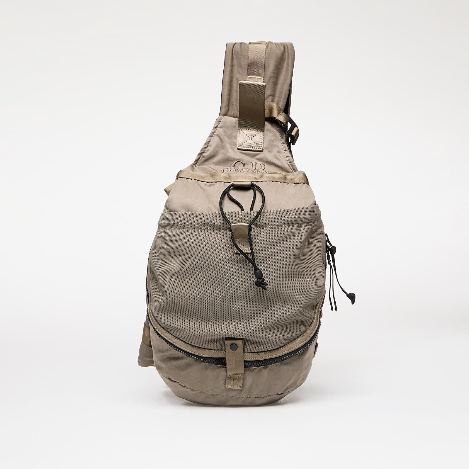 Geantă C.P. Company Nylon B Crossbody Mesh Rucksack Black/ Walnut