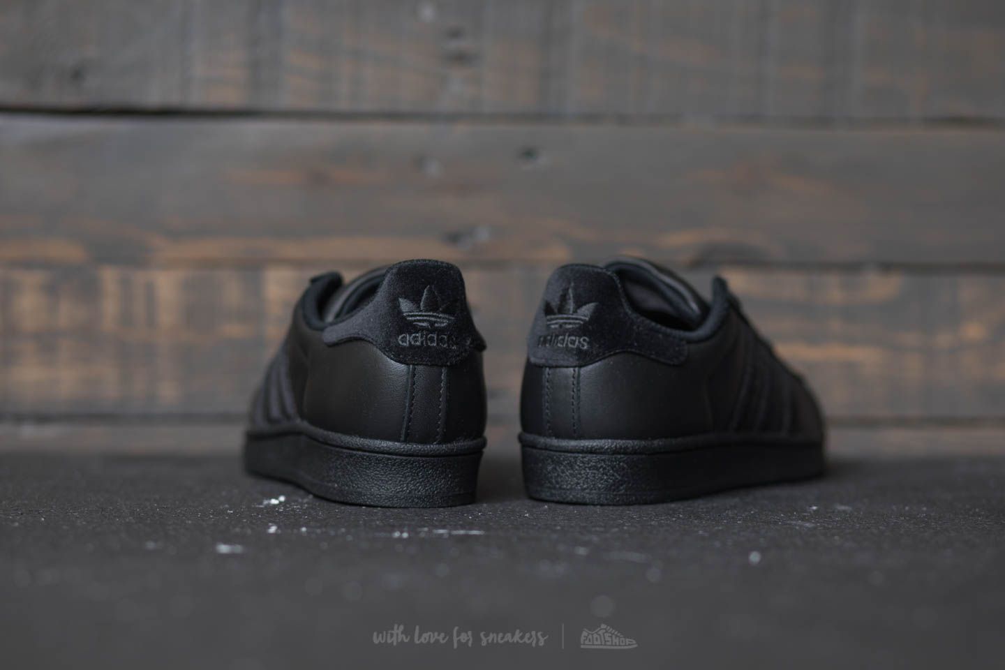Women's shoes adidas Superstar J Core black/ Core Black/ Core Black