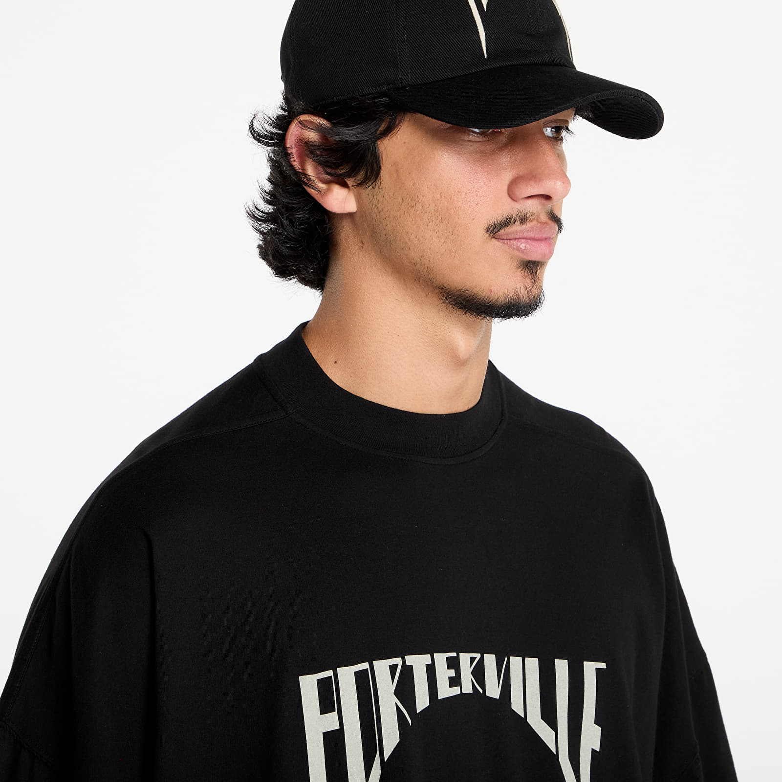 T-shirty męskie Rick Owens DRKSHDW Knit T-Shirt - Tommy Tee Black/ Pearl