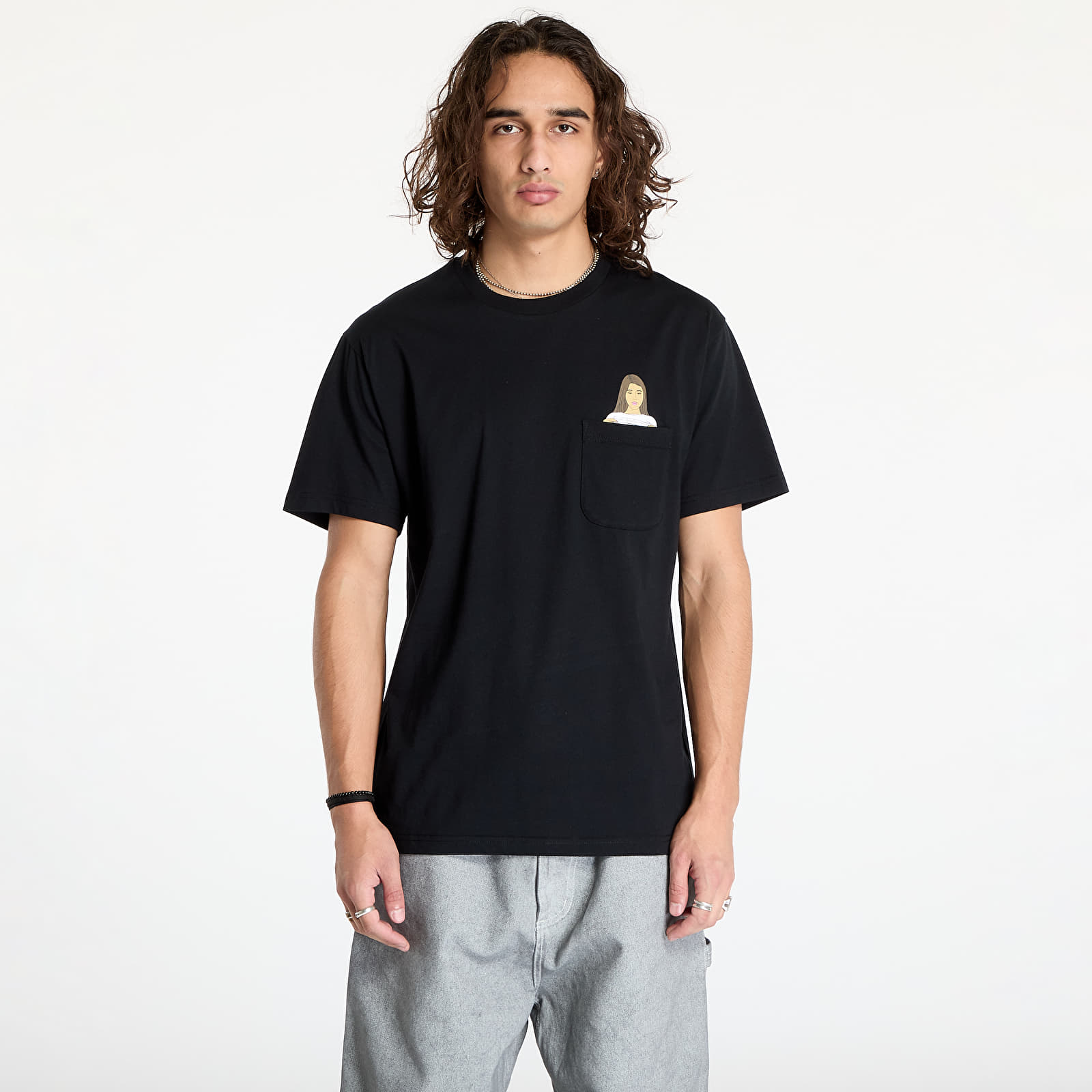 Vyriški marškinėliai RIPNDIP Flashing Kittys Pocket Tee Black