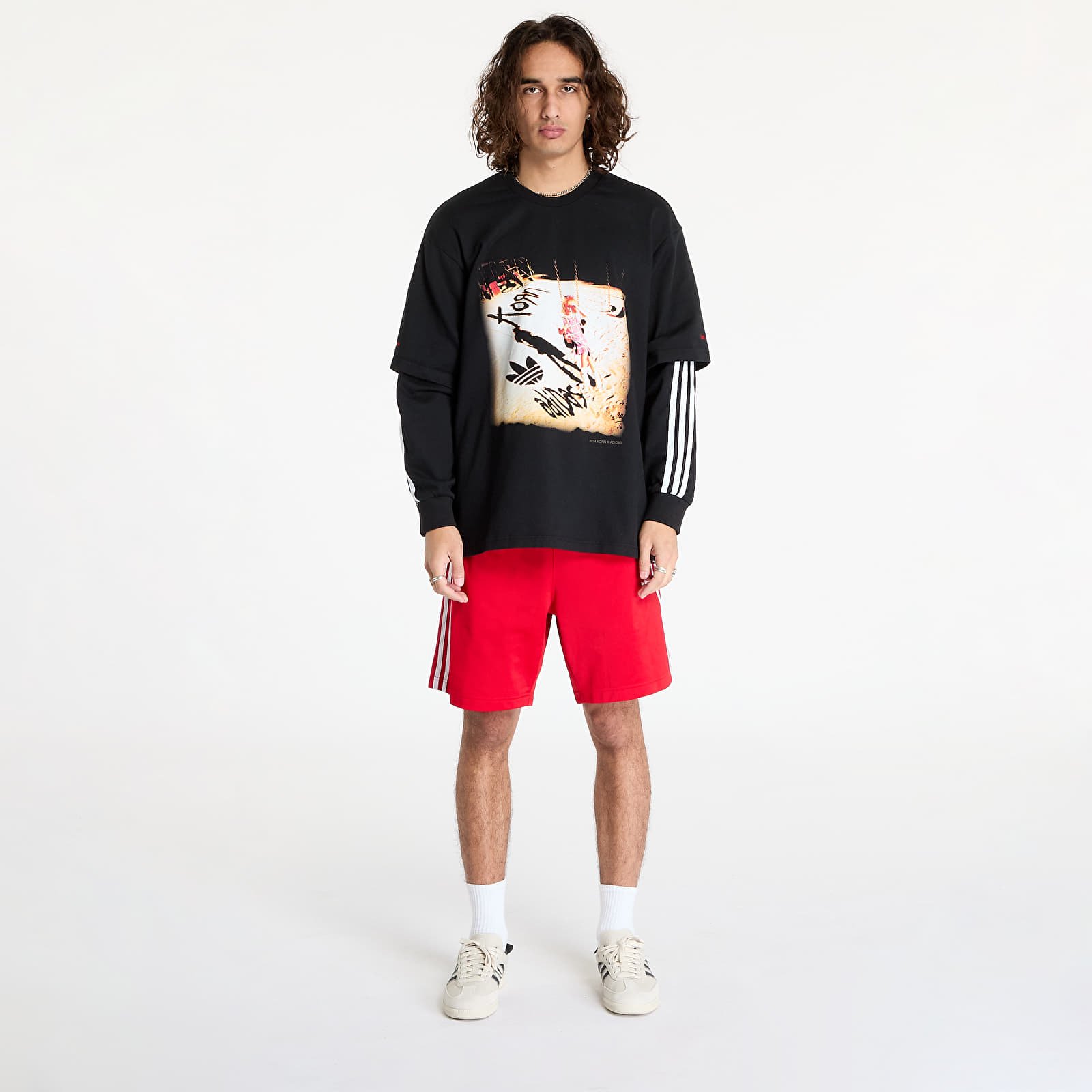 Shorts adidas Adicolor Firebird Shorts Better Scarlet/ White