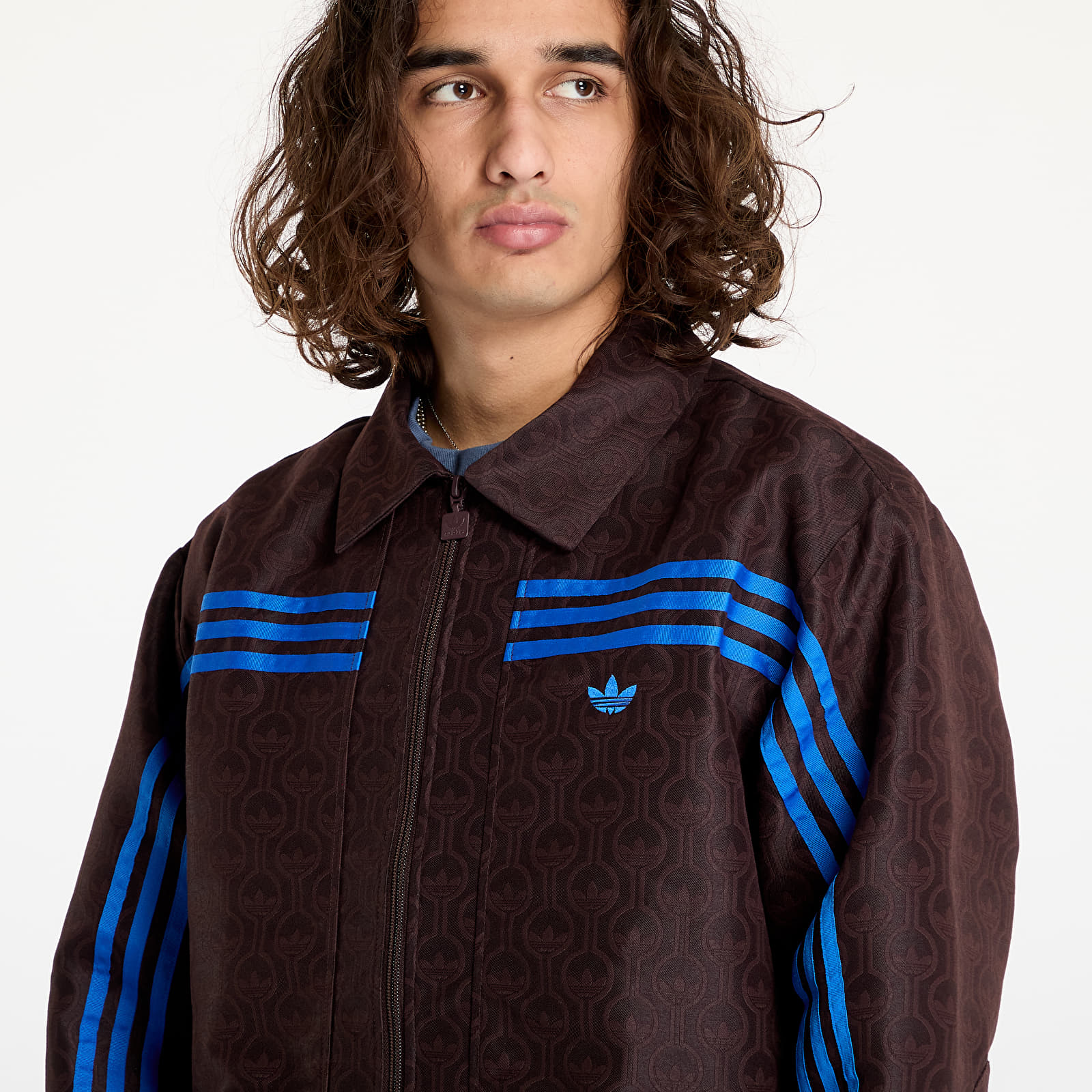 Pánské bundy adidas Club Jacket Shale Brown