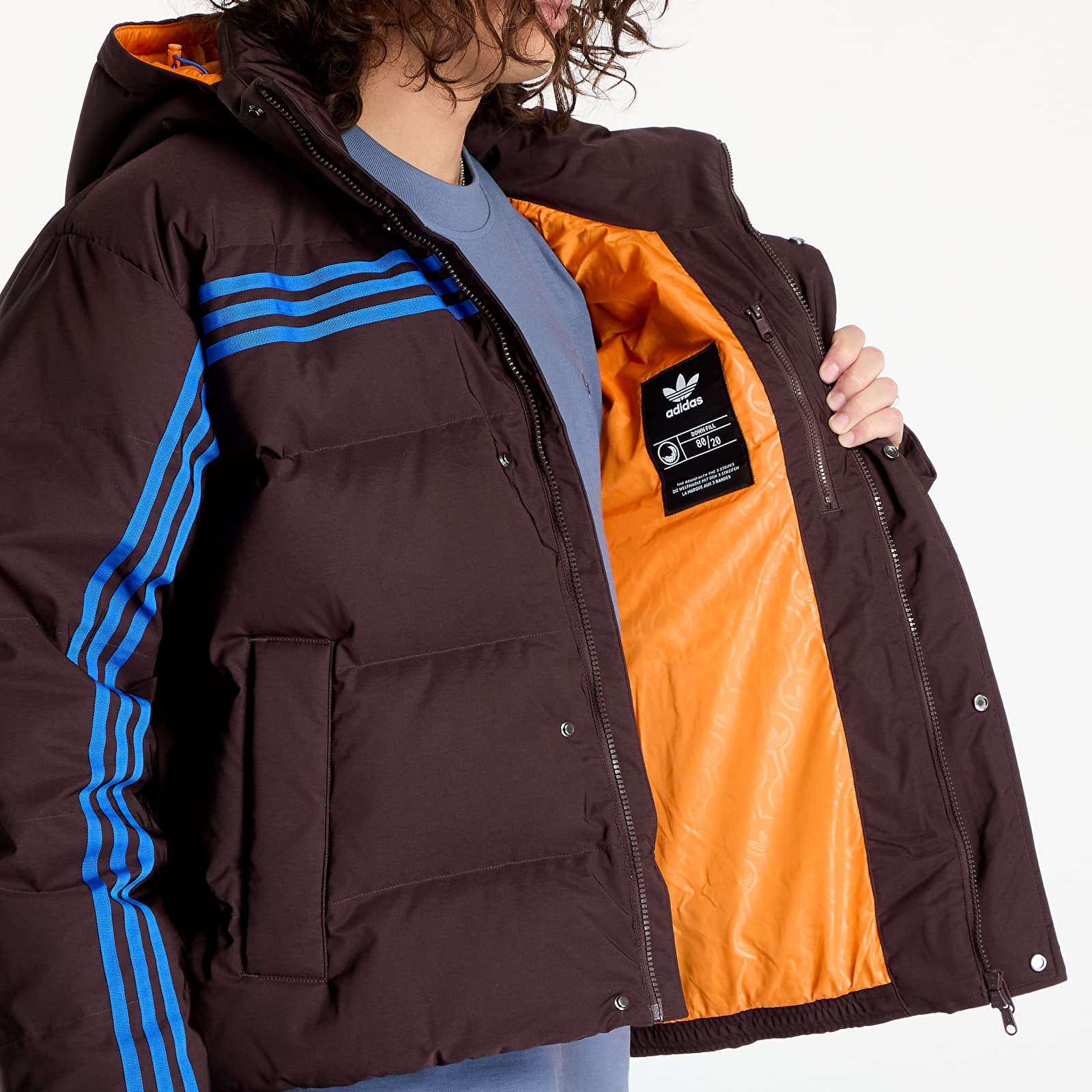 Men s jackets adidas Premium Puffer Jacket Shale Brown Footshop